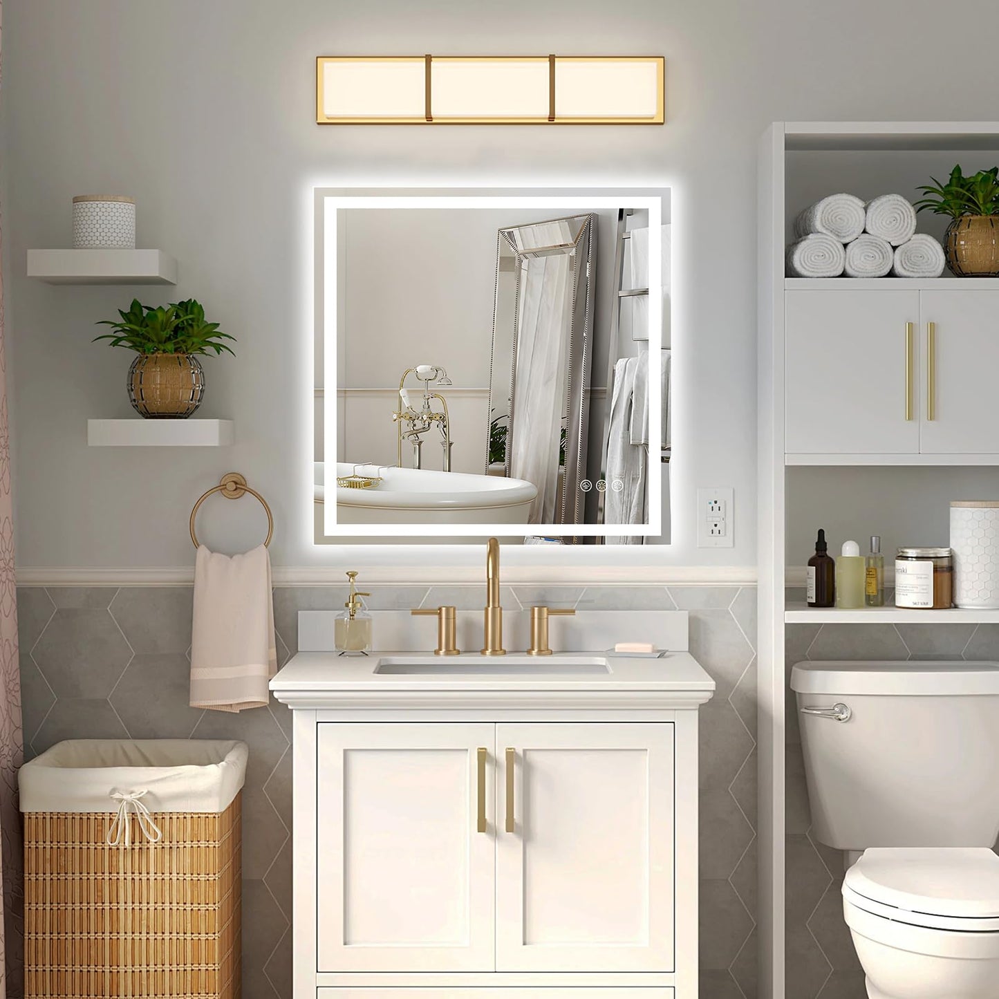 110x40" LED Bathroom Mirror