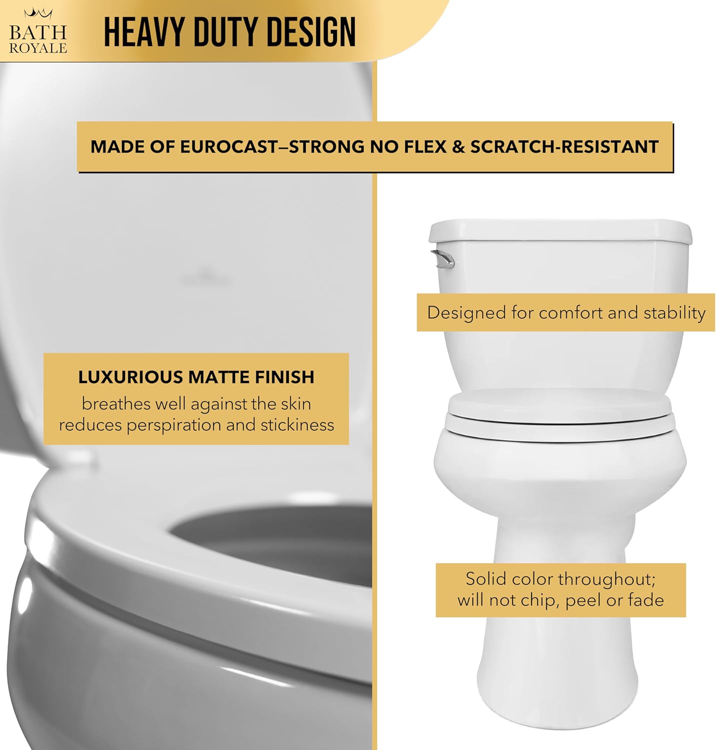 Heavy Duty Soft Close Elongated Toilet Seat BR237-00