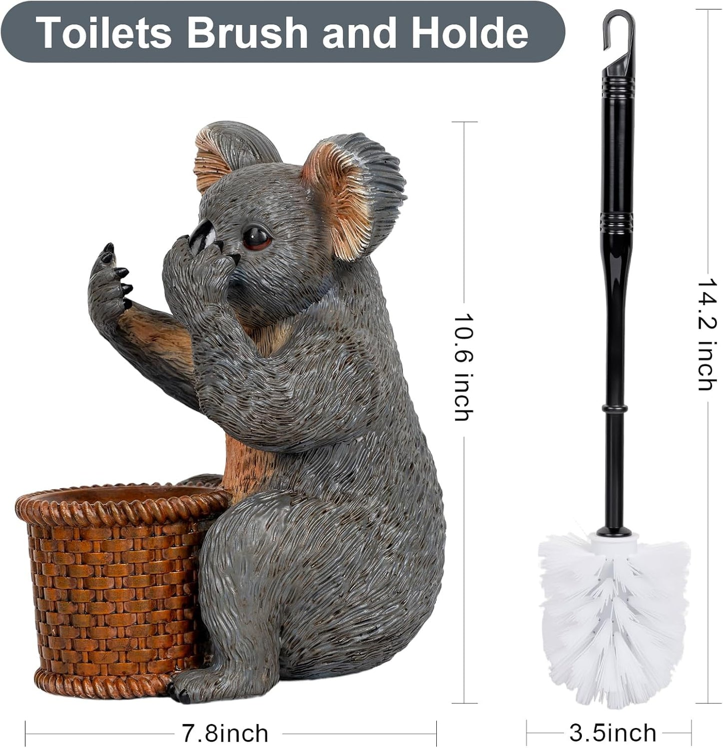 Koala Toilet Brush Set – Durable