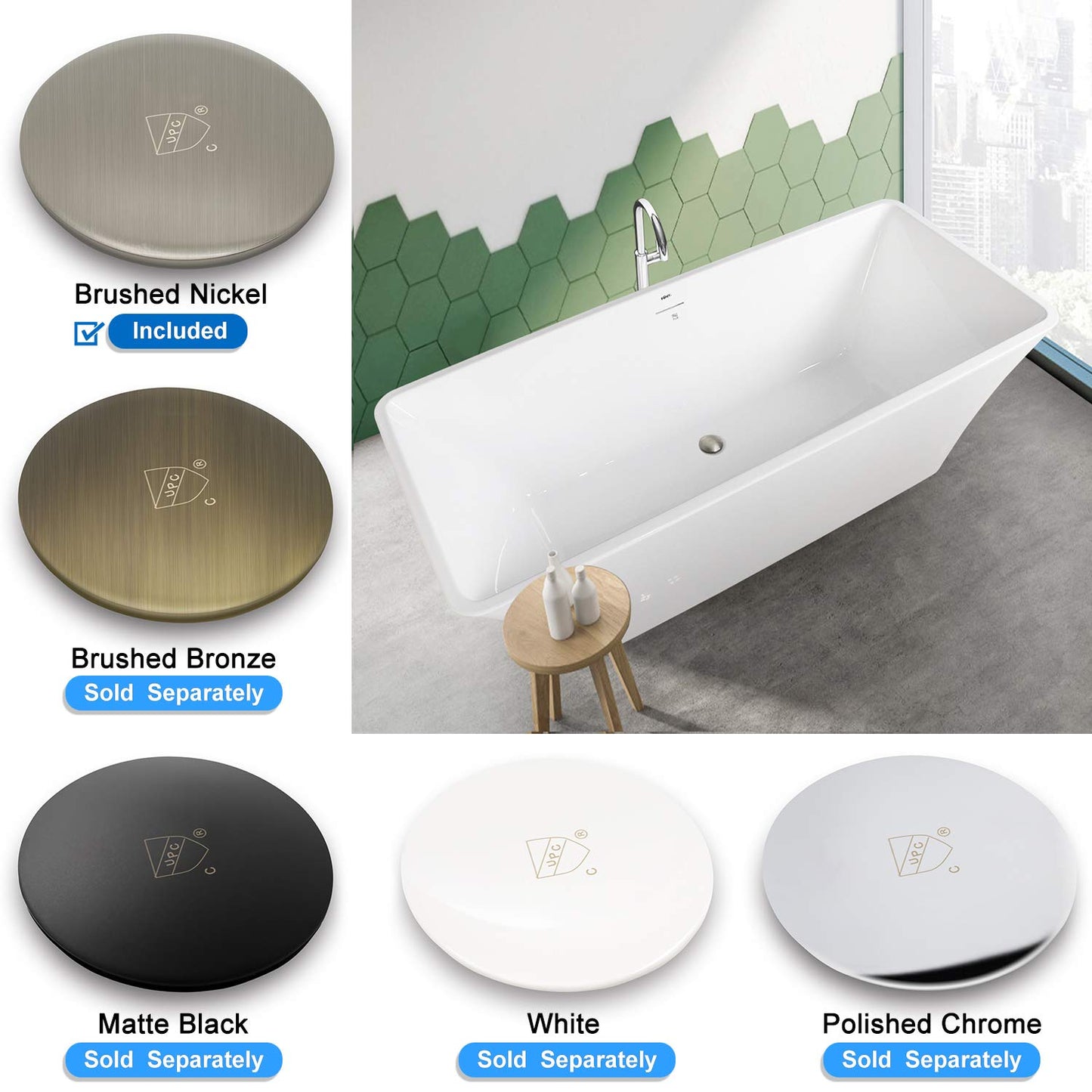 67" FerdY Maui Acrylic Tub
