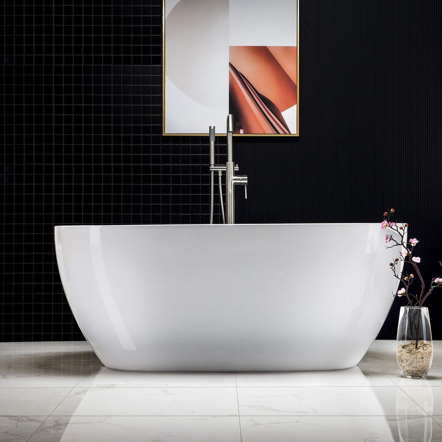 59" WOODBRIDGE Tub - White