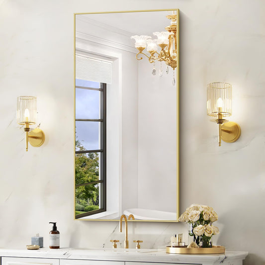 40x48 Black Bathroom Mirror