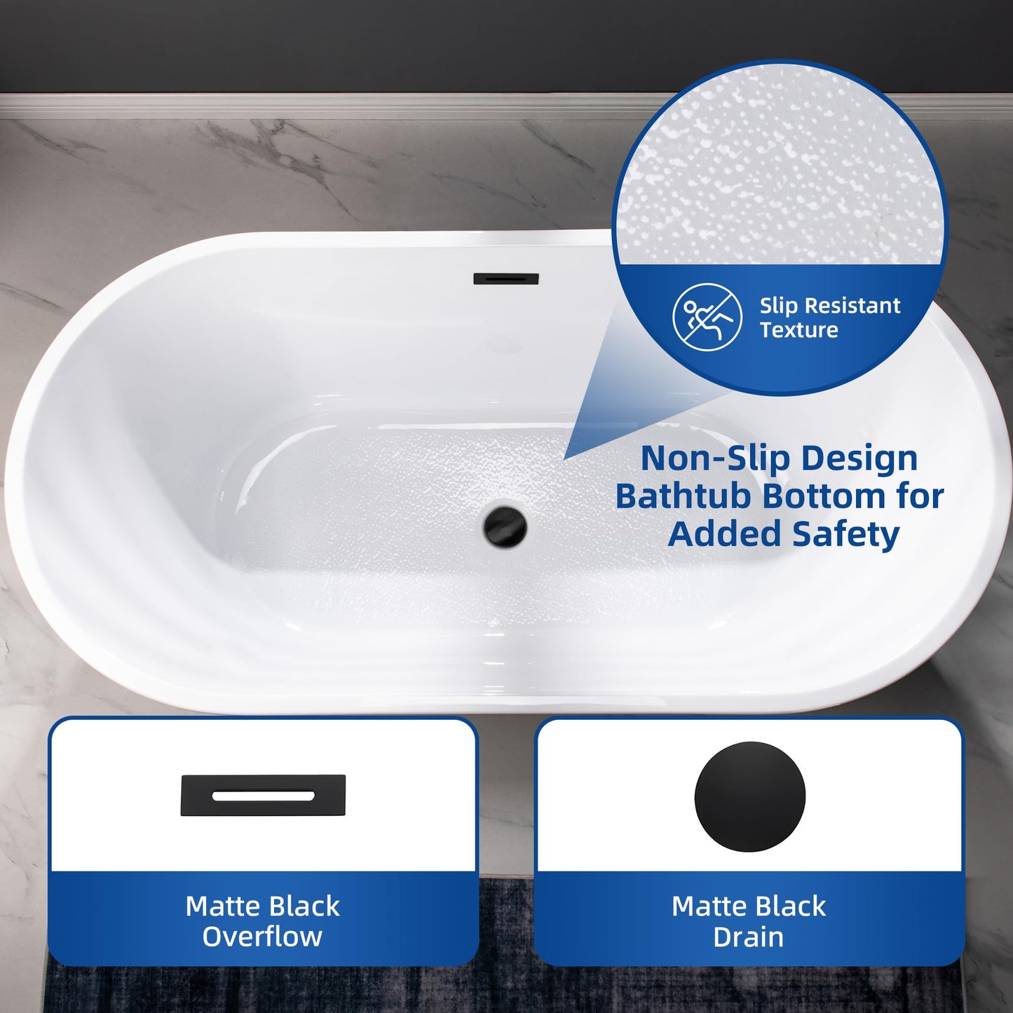 59" WOODBRIDGE Tub