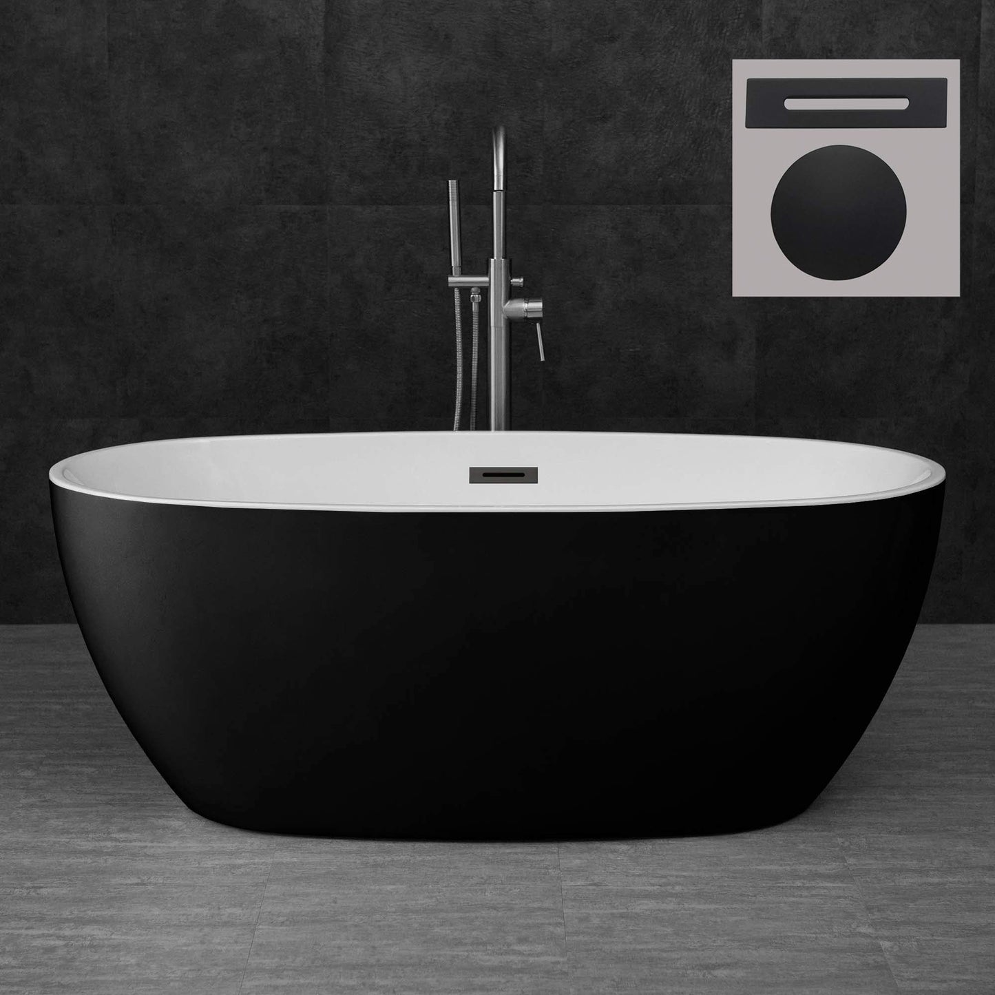 59" WOODBRIDGE Tub - White