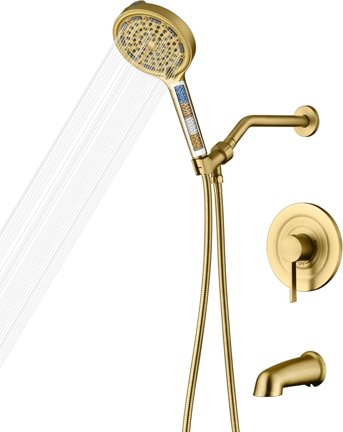 Brushed Gold Shower Set