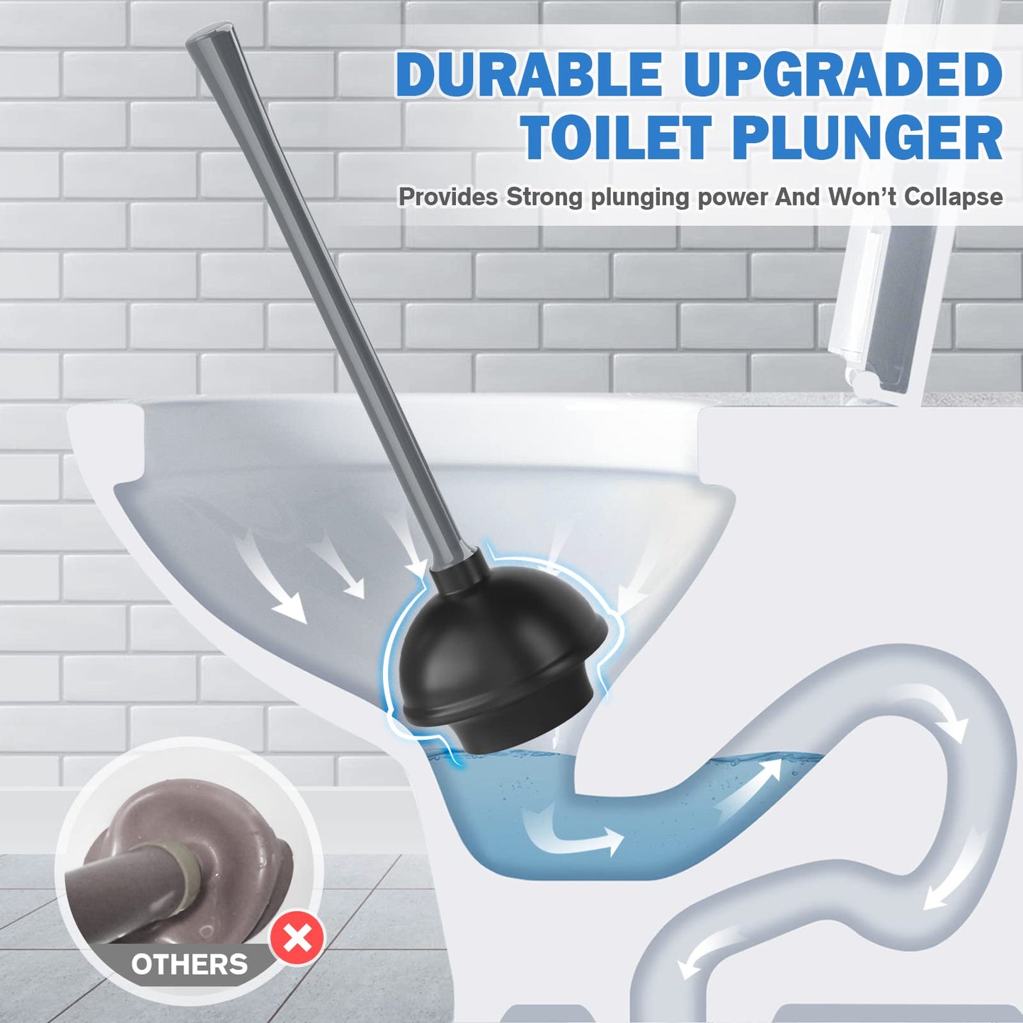 Toilet Brush & Plunger Set – Black