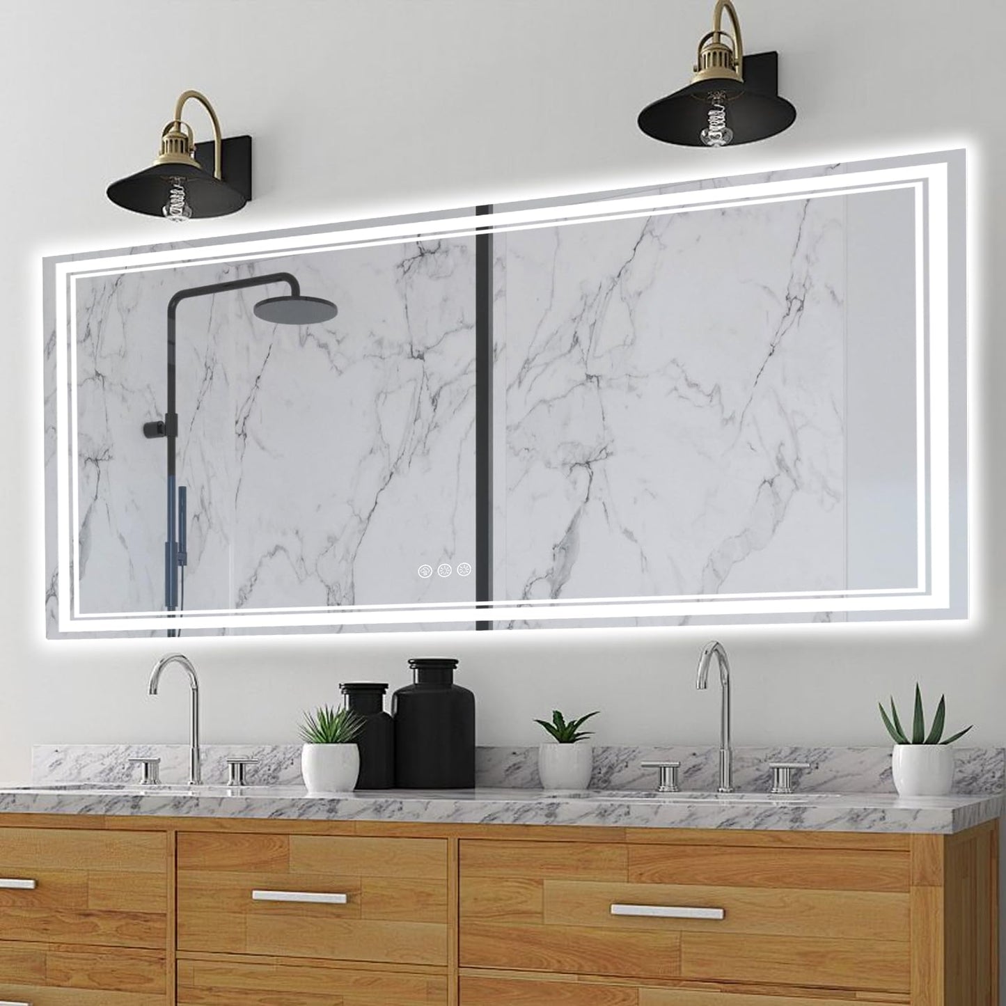 110x40" LED Bathroom Mirror