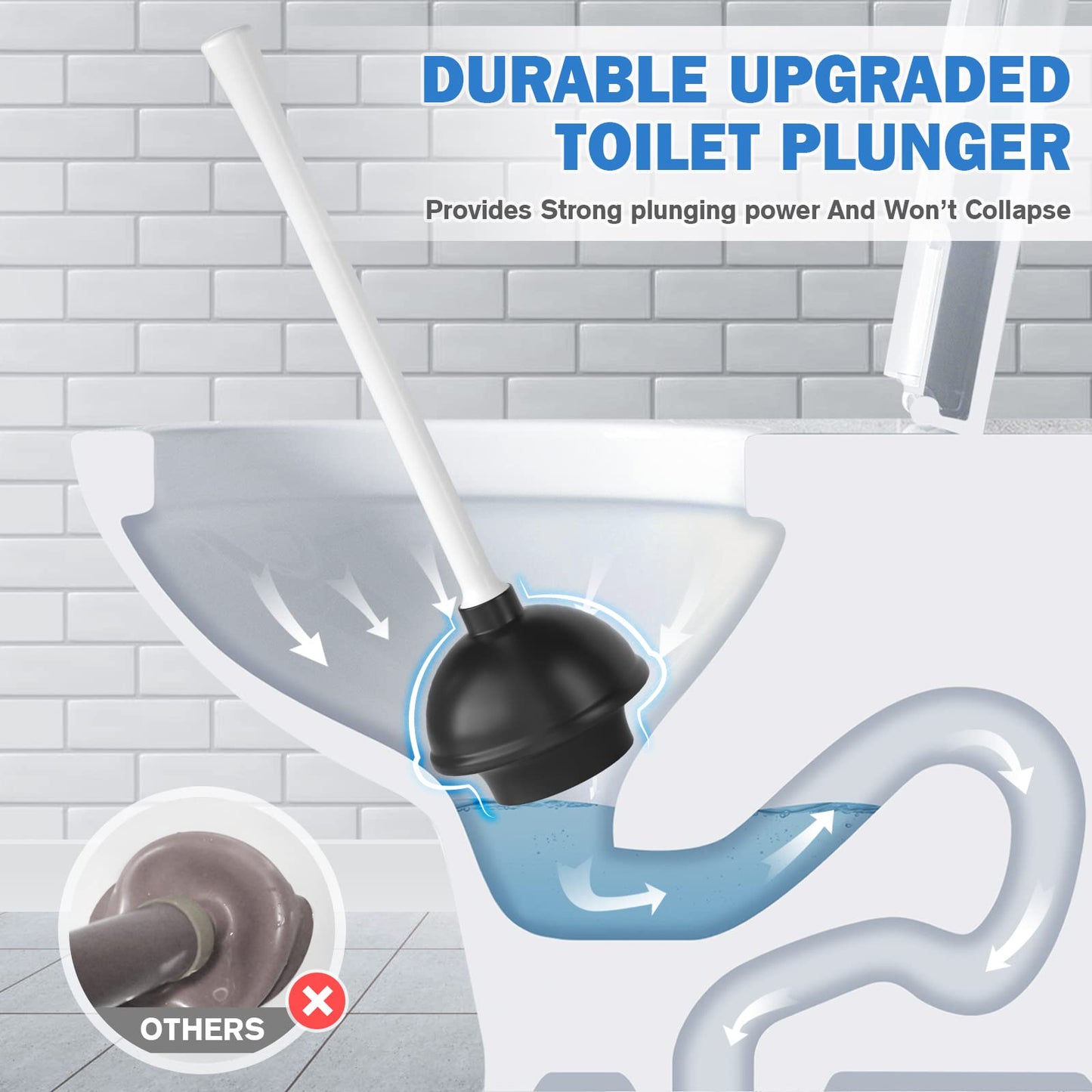 Toilet Brush & Plunger Set – Black
