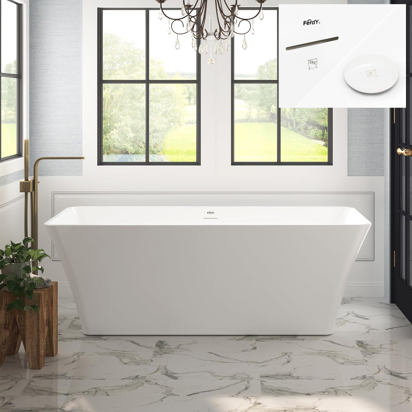 67" FerdY Maui Acrylic Tub