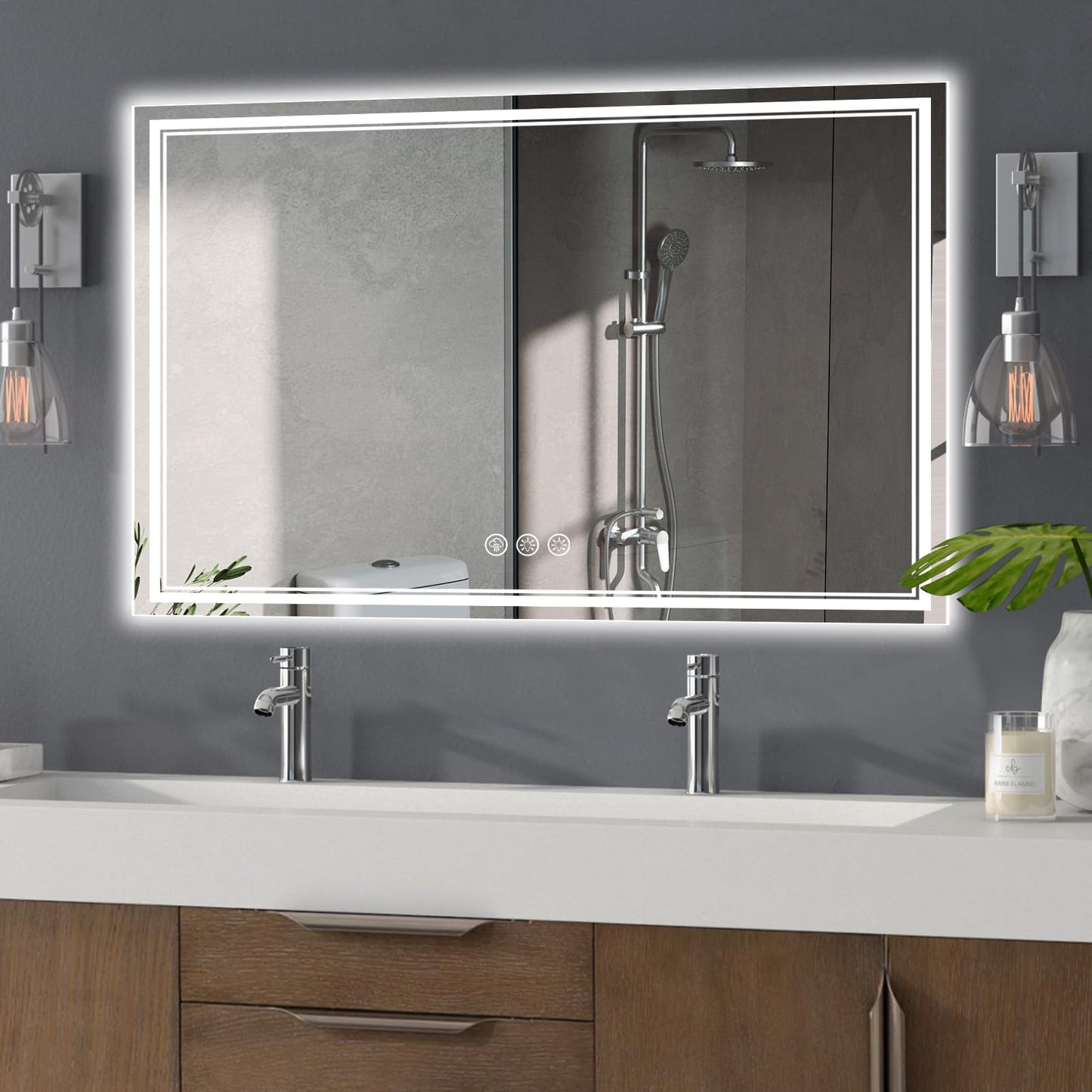 110x40" LED Bathroom Mirror
