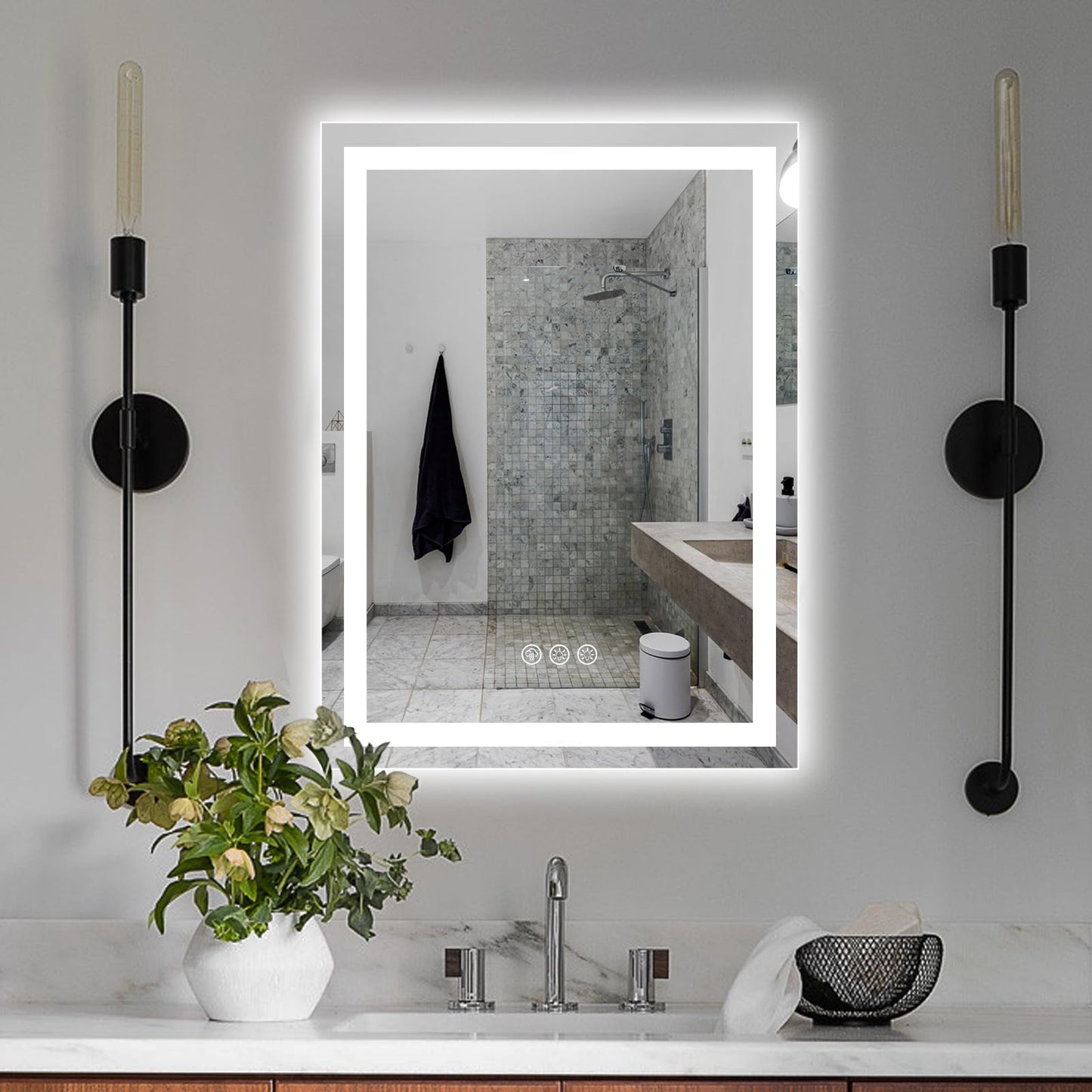 110x40" LED Bathroom Mirror