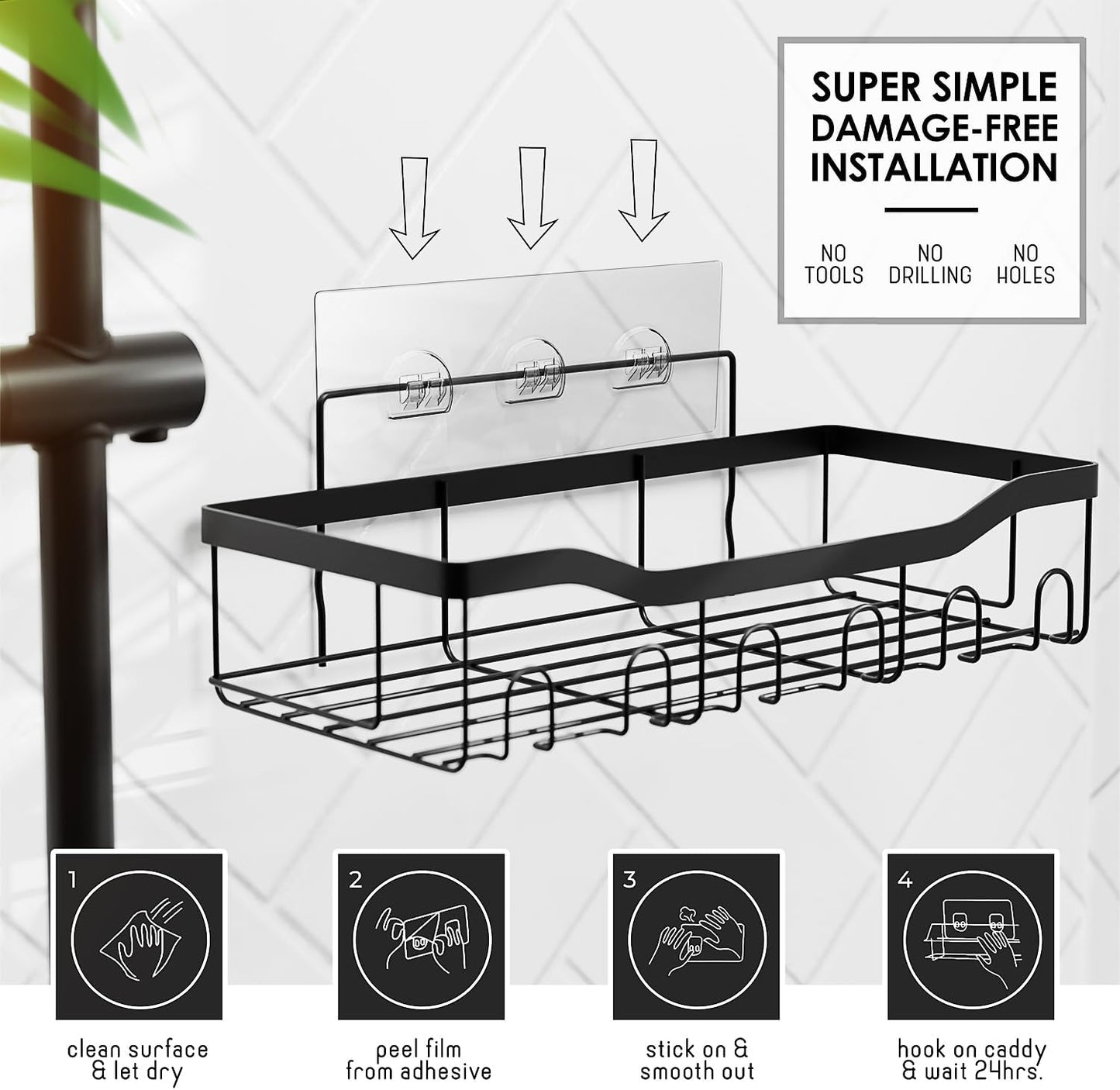 Bathroom Accessory Set – 27PC Black