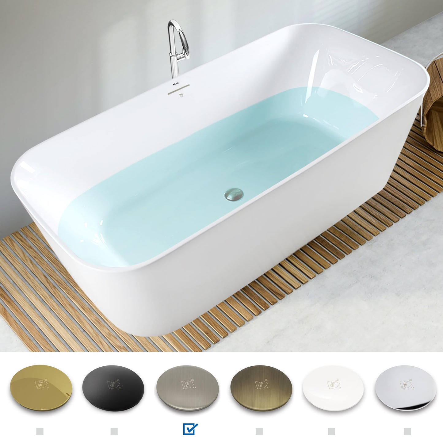 67" FerdY Maui Acrylic Tub