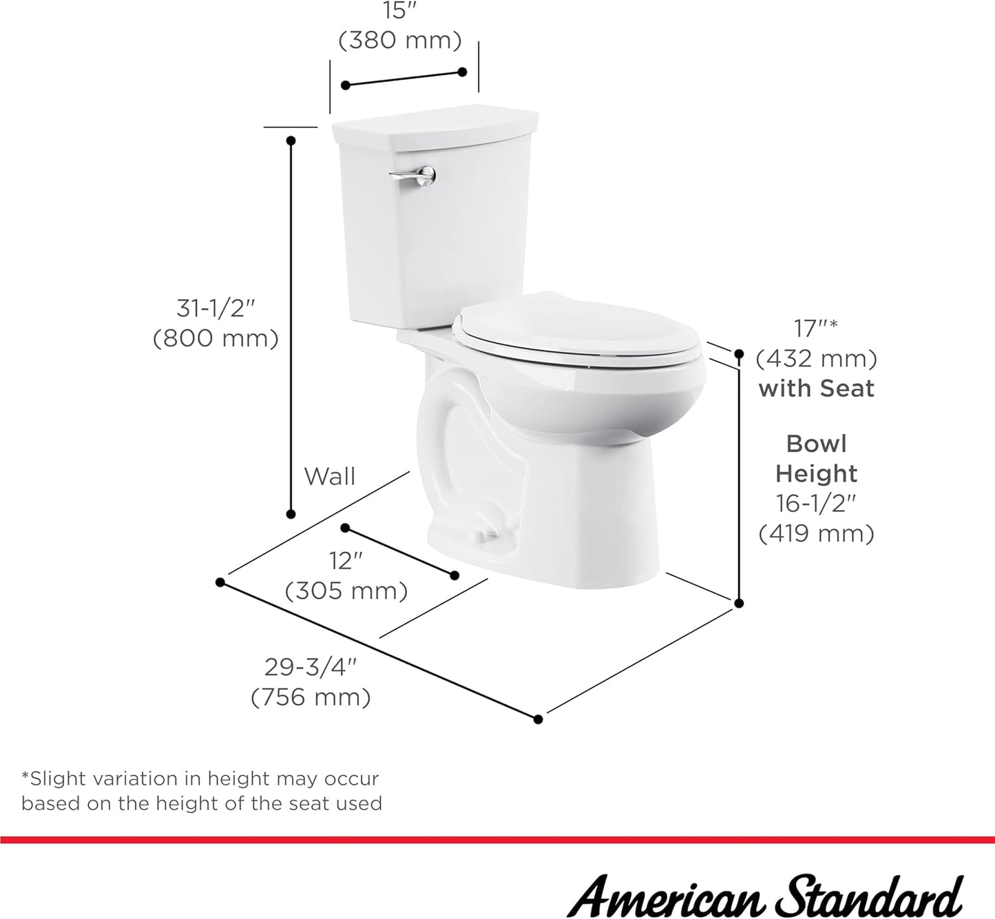 H2Optimum Toilet – 1.1 GPF, White