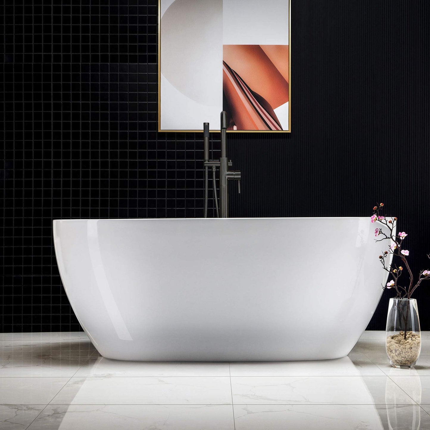 59" WOODBRIDGE Tub - White