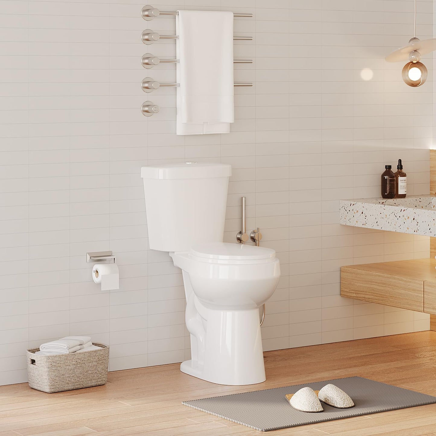 21" ADA Toilet – Dual Flush, White