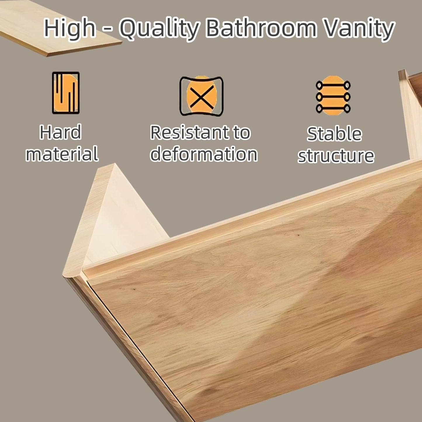 58" White Bathroom Cabinet