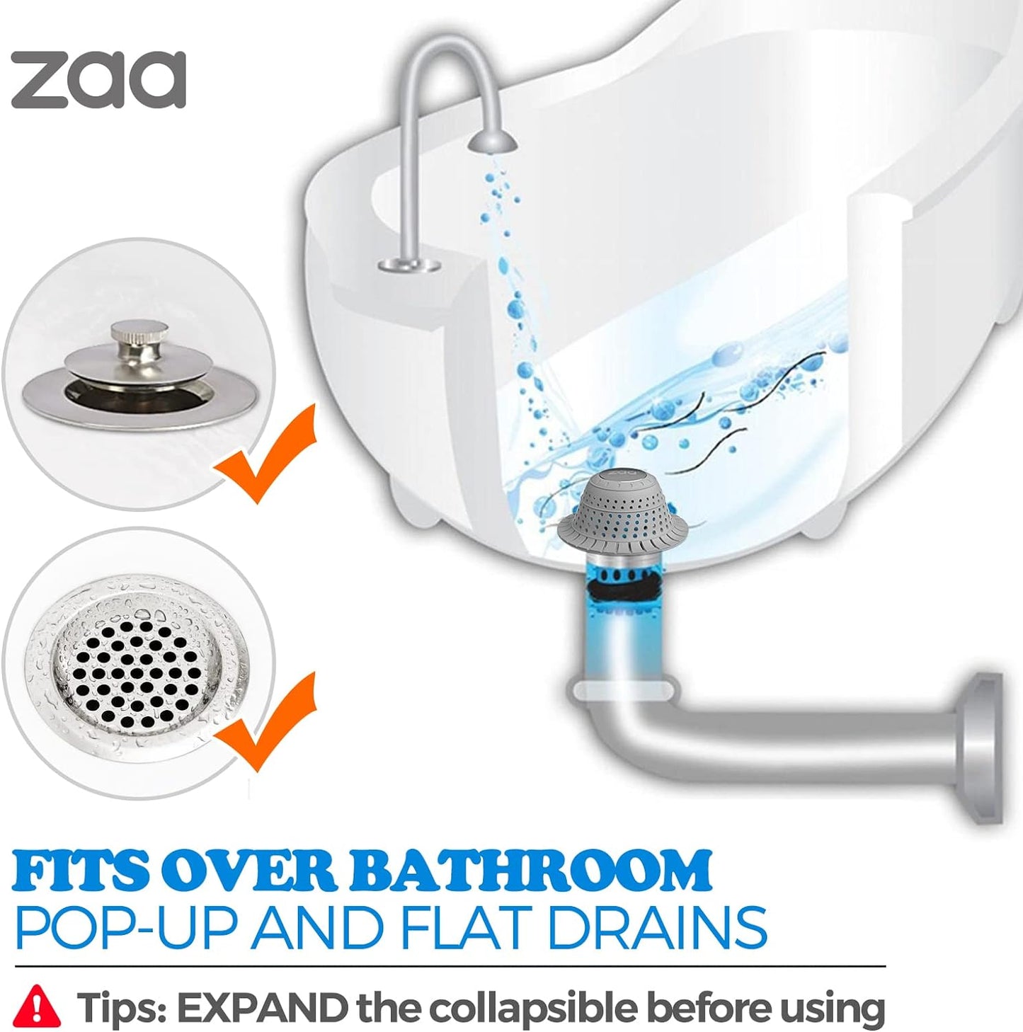 zaa Silicone Bathtub Hair Catcher