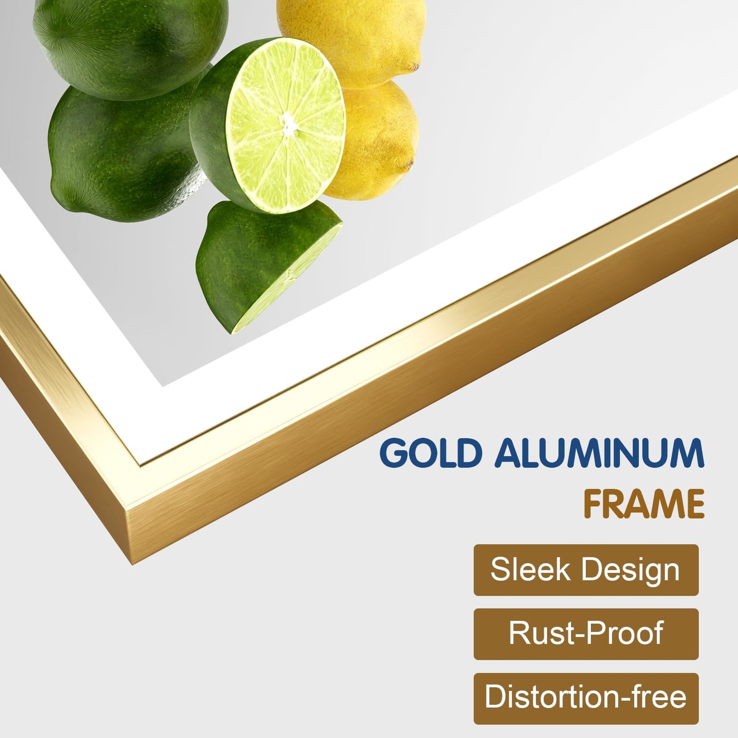 72x32 Gold LED Bathroom Mirror