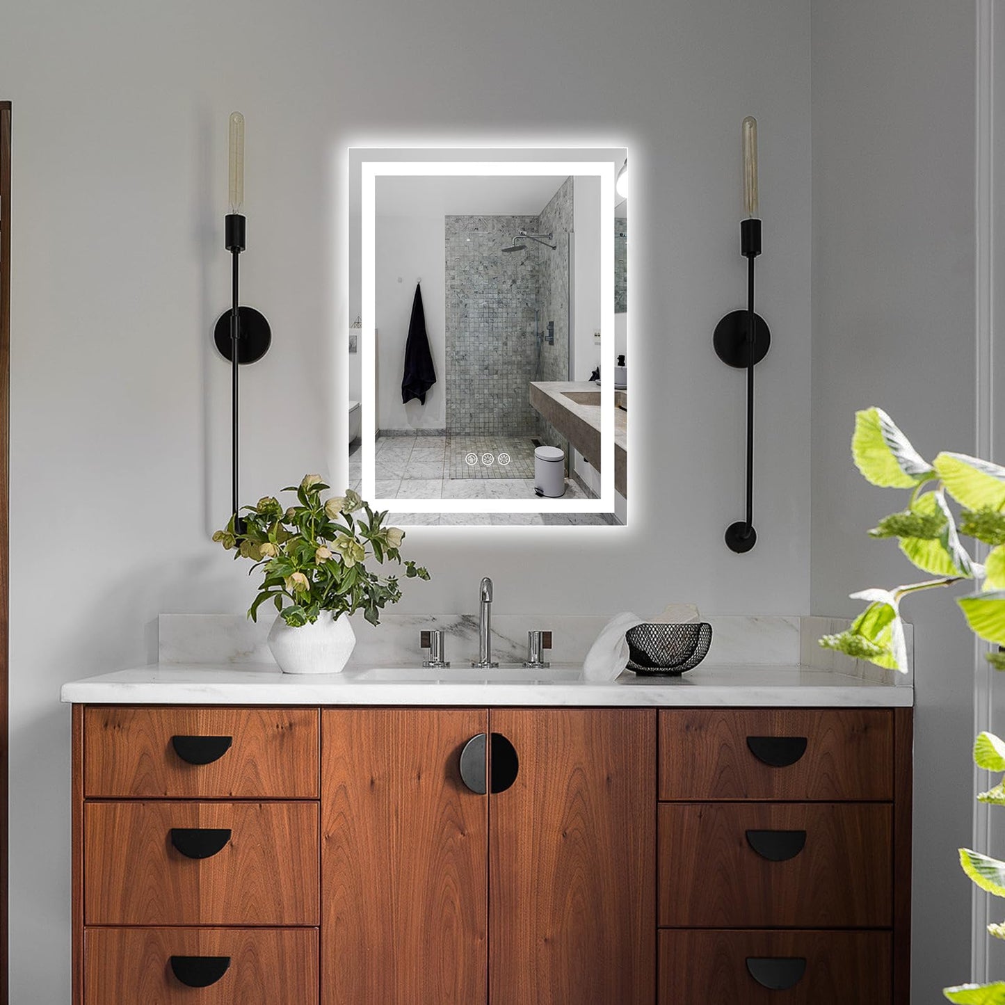 110x40" LED Bathroom Mirror