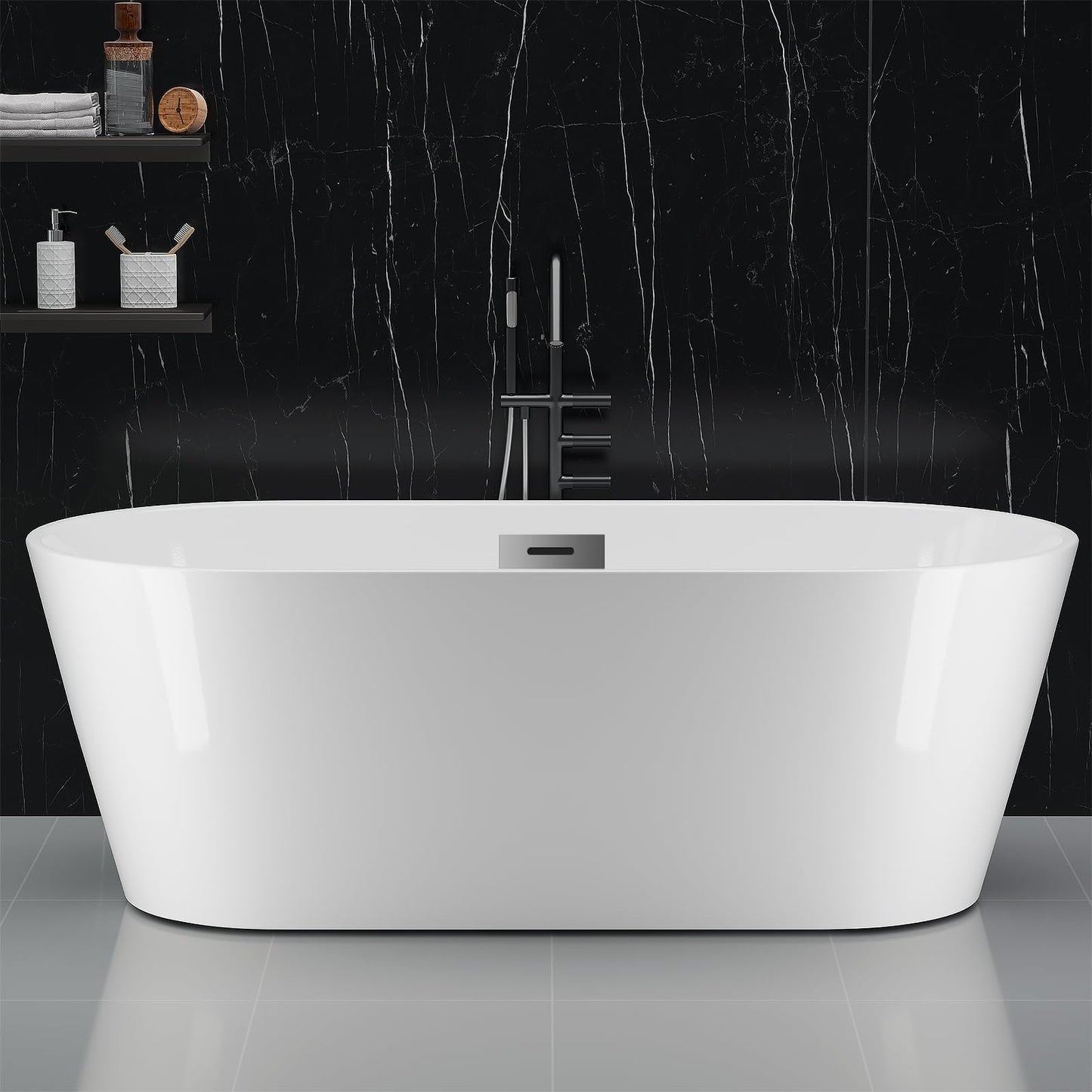59" Freestanding Tub - White