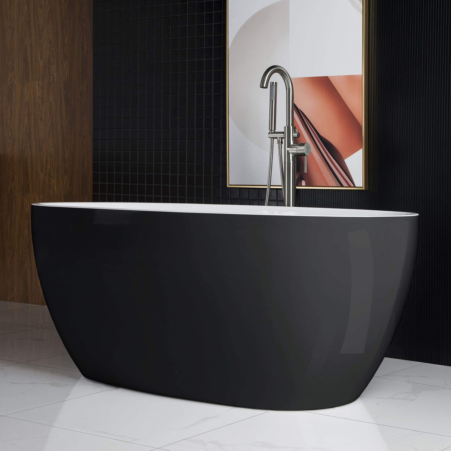 59" WOODBRIDGE Tub - White