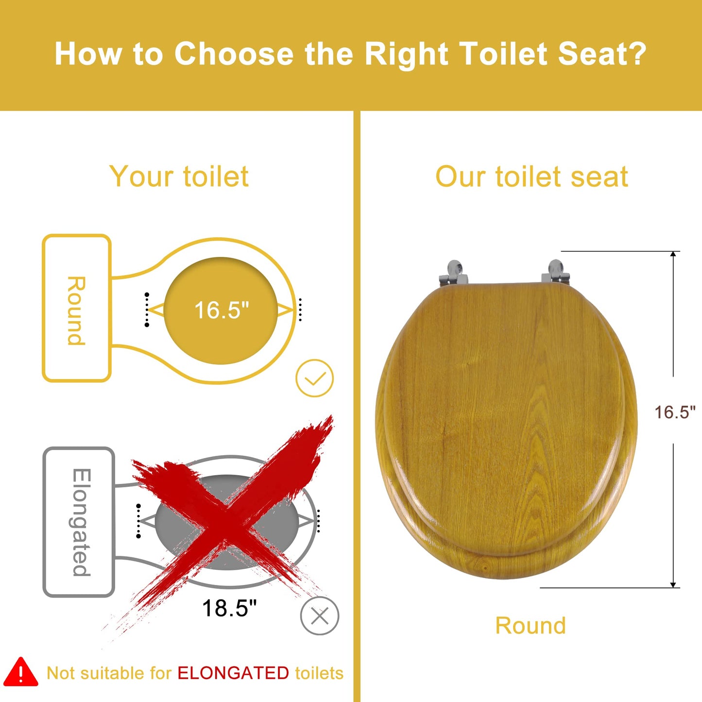 Angel Shield Wood Toilet Seat