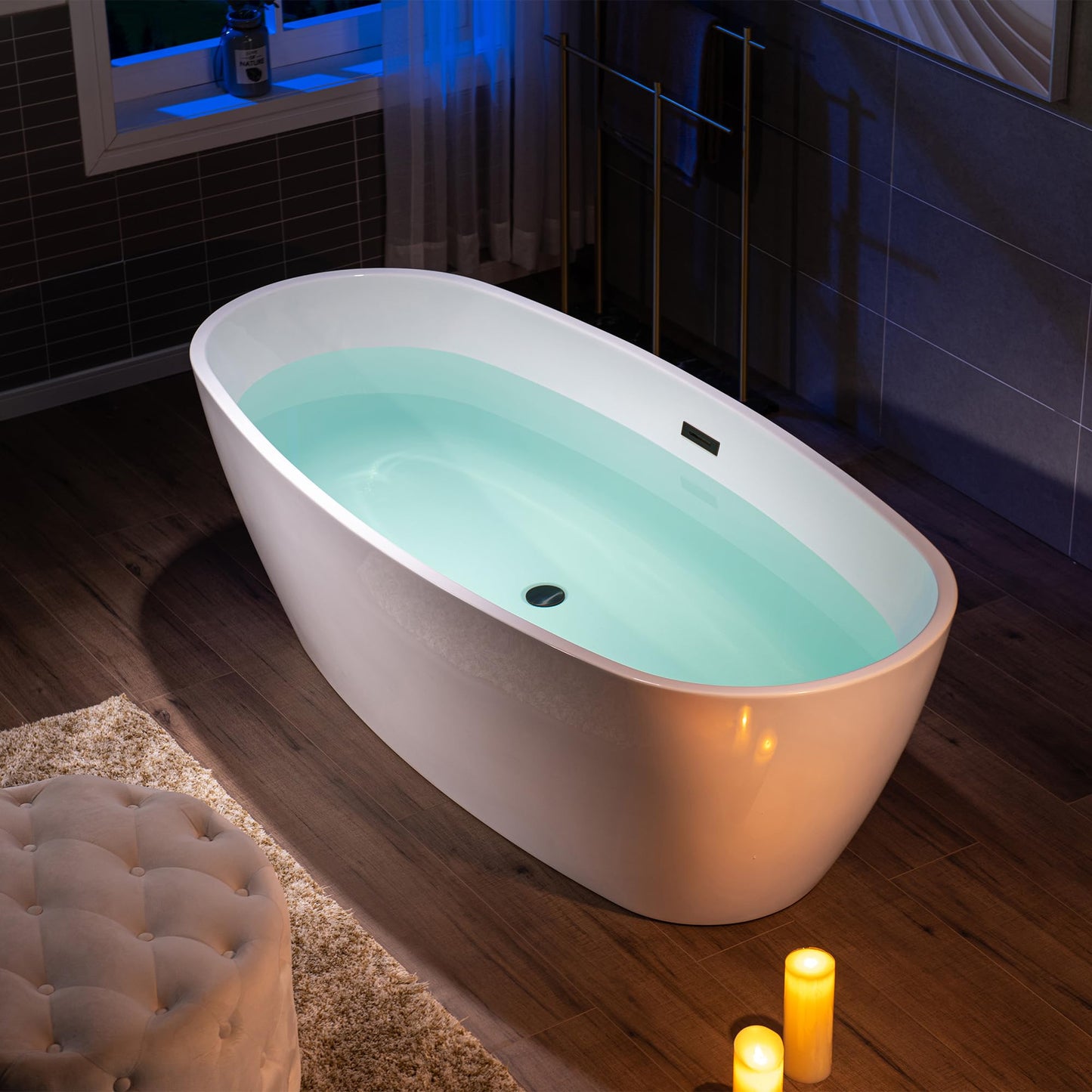 59" WOODBRIDGE Tub - White