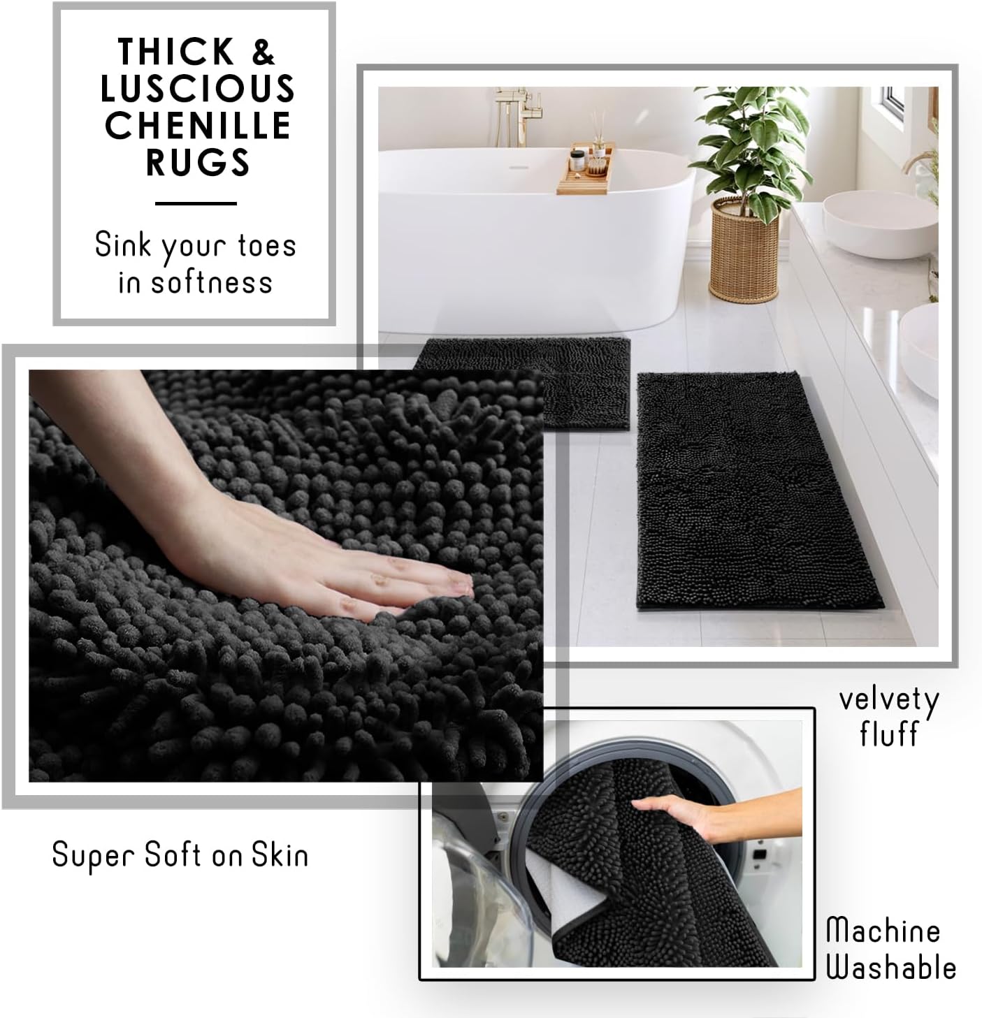 Bathroom Accessory Set – 27PC Black