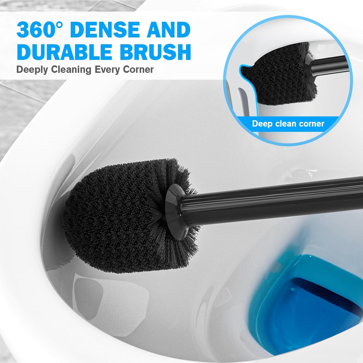 Toilet Cleaner Set – White & Grey