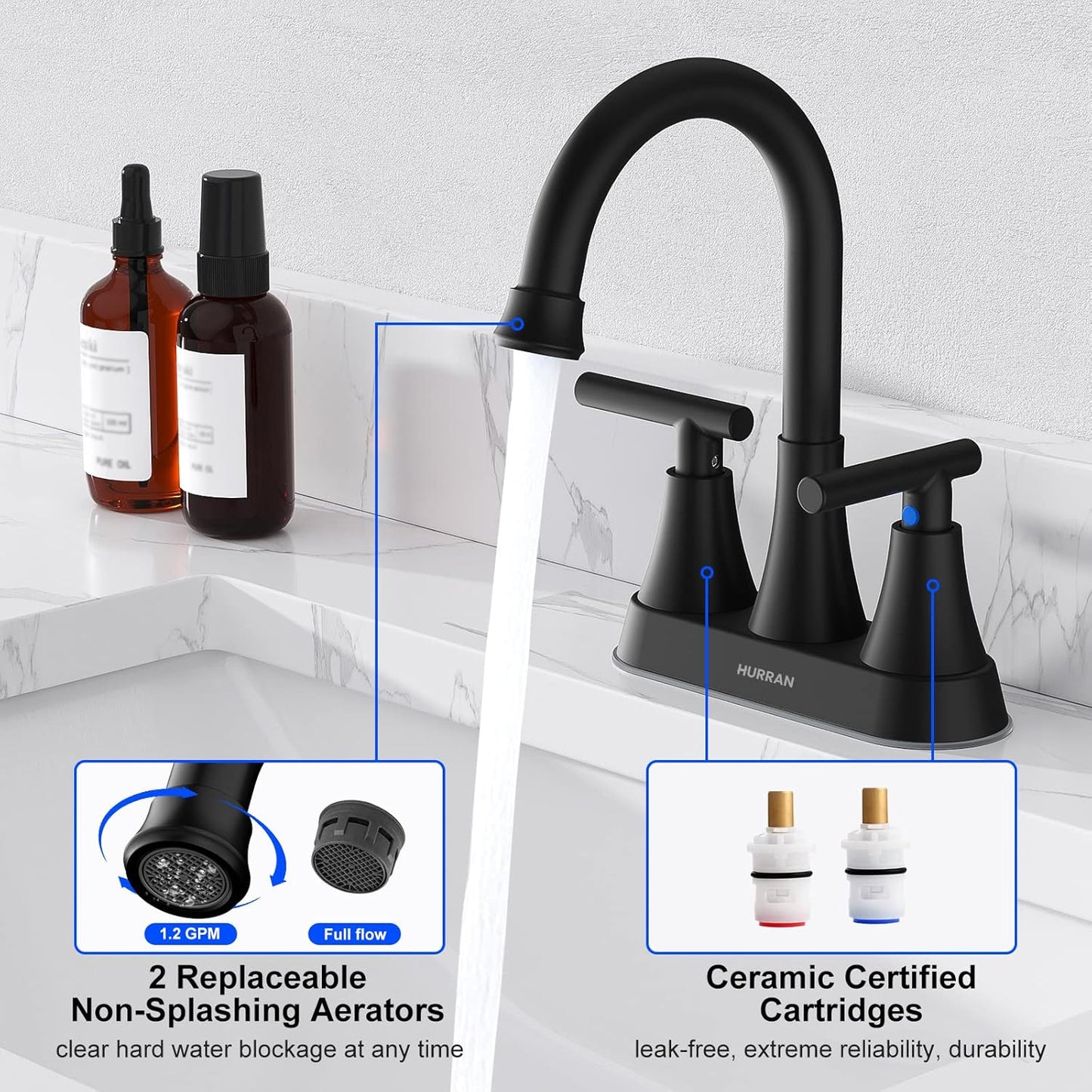 Hurran Matte Black Faucet