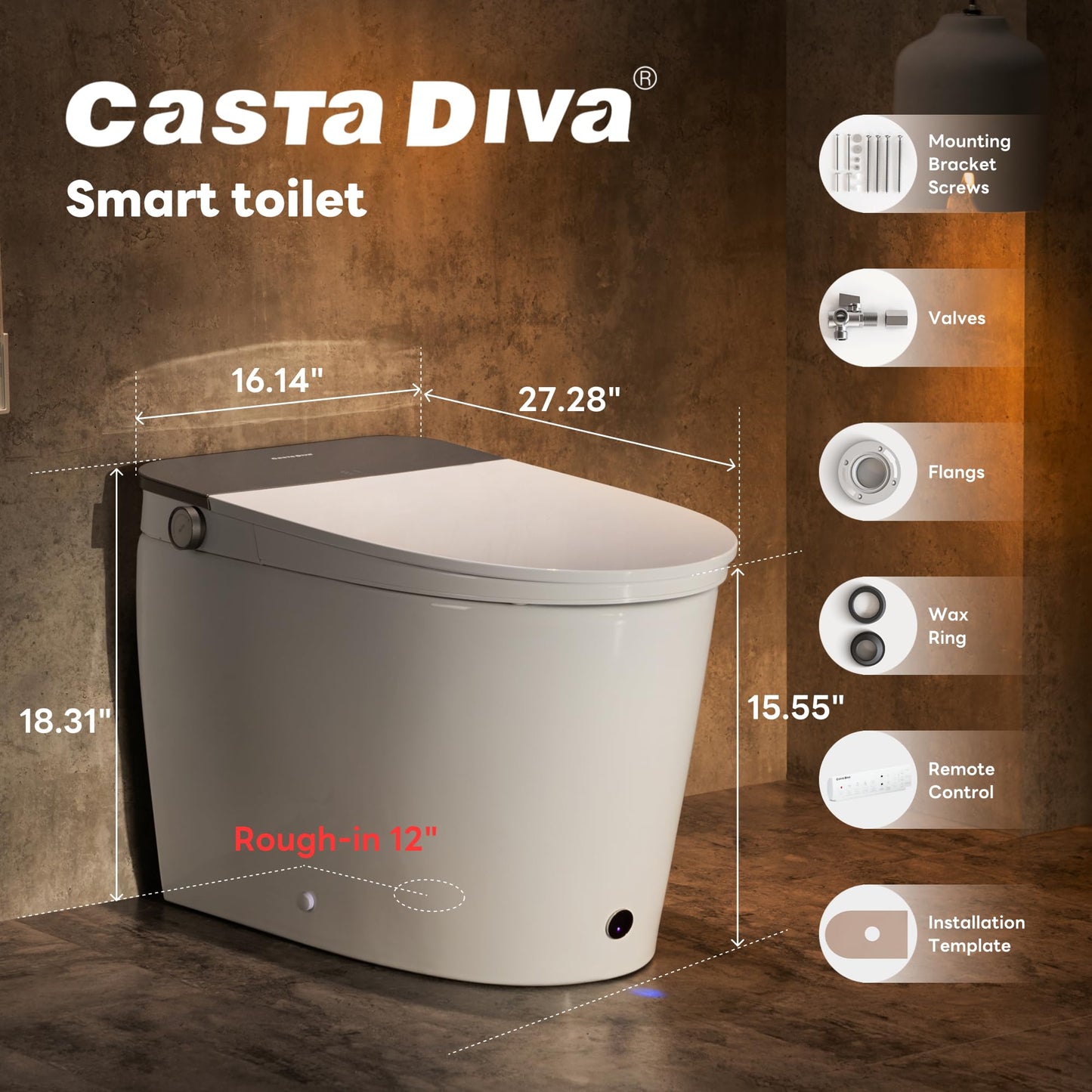 Casta Diva Smart Toilet – Bidet, Black