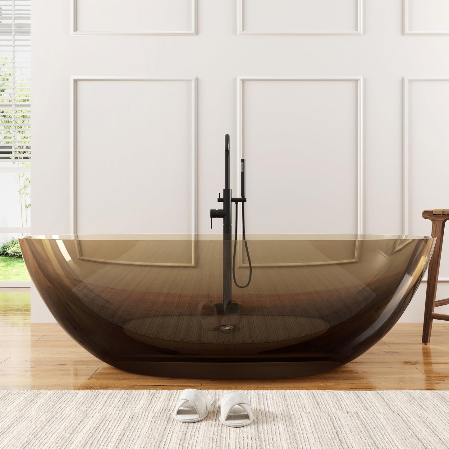 71" Stone Bathtub - Grey