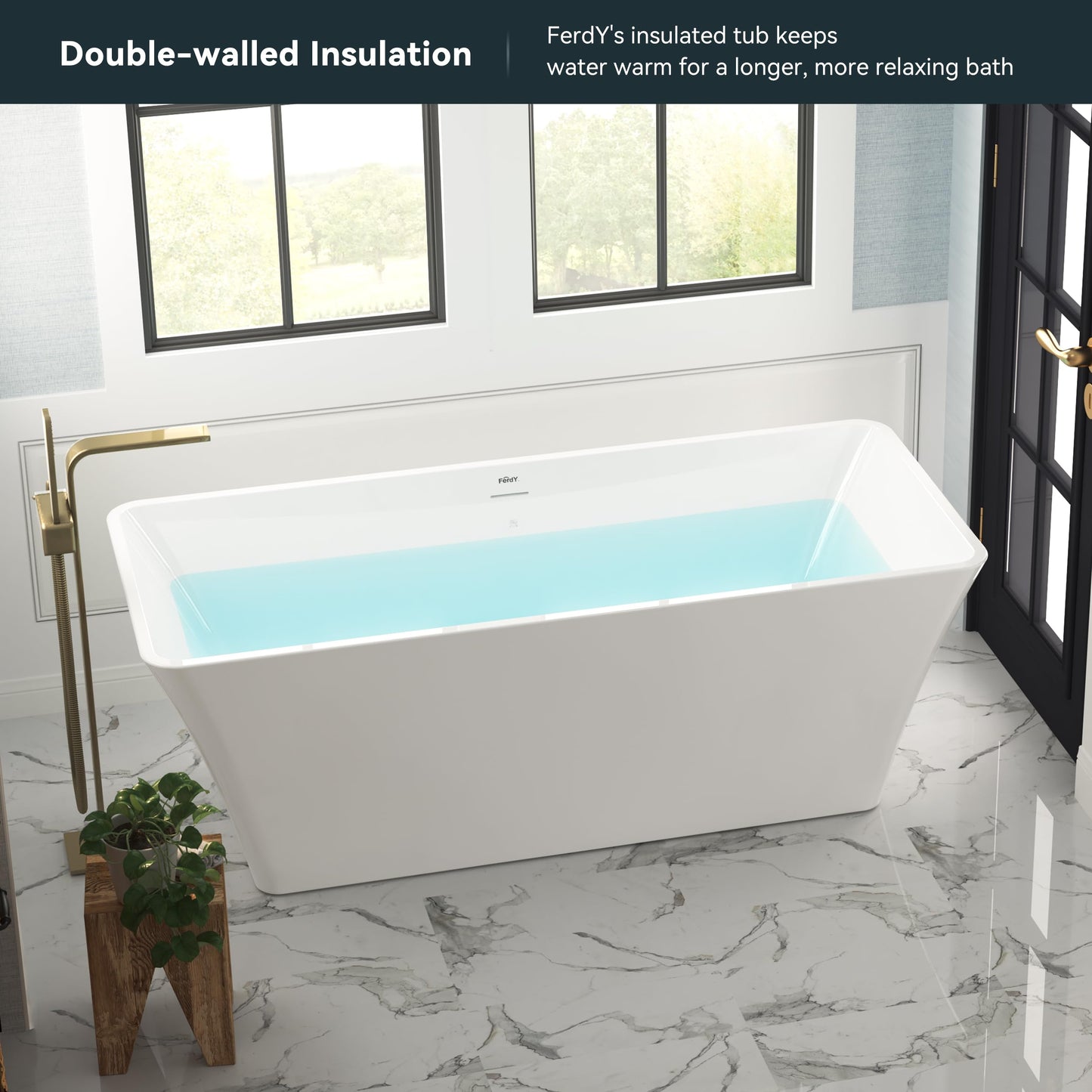 67" FerdY Maui Acrylic Tub