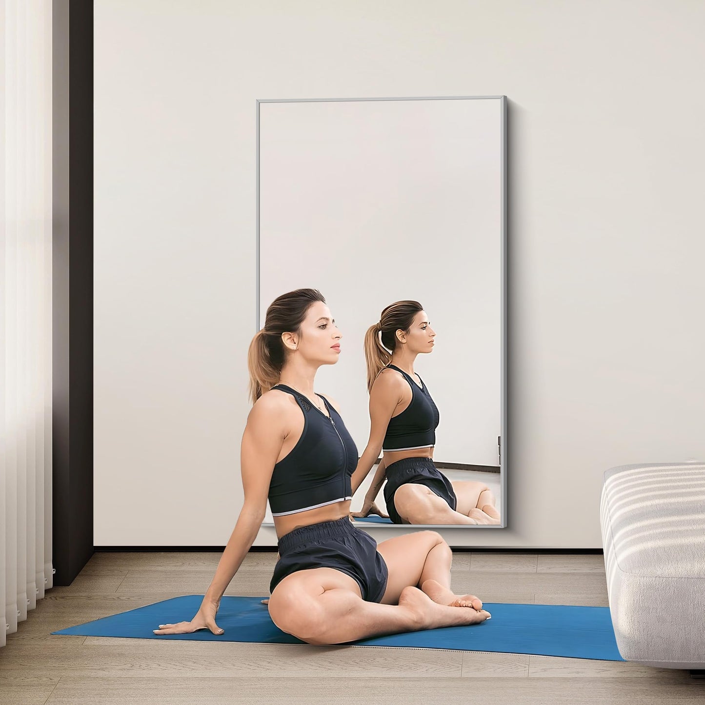 40x48 Black Bathroom Mirror