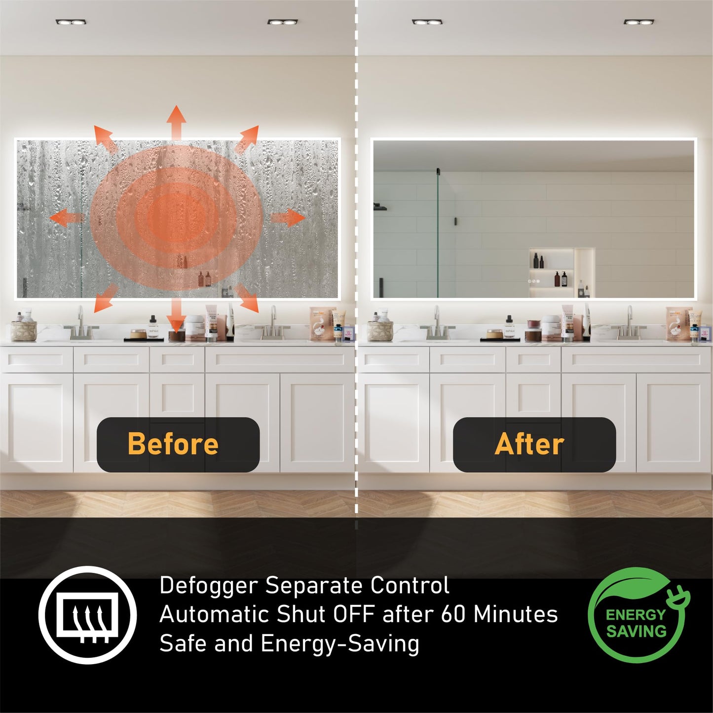 WELLFOR LED Mirror – Anti-Fog