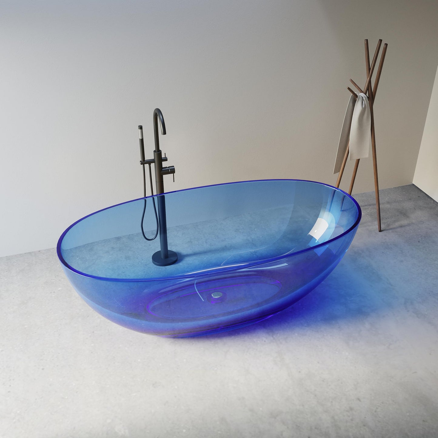 71" Stone Bathtub - Grey
