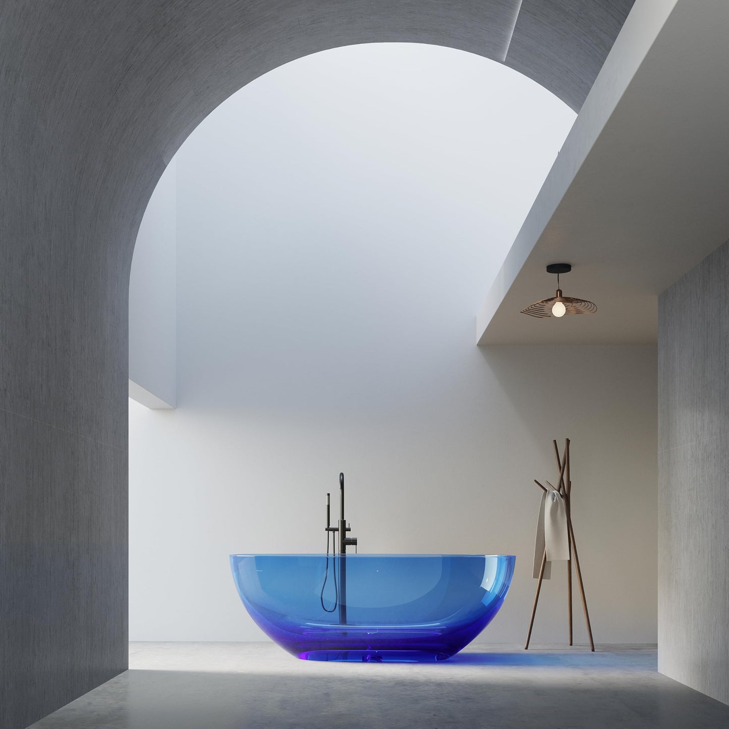71" Stone Bathtub - Grey