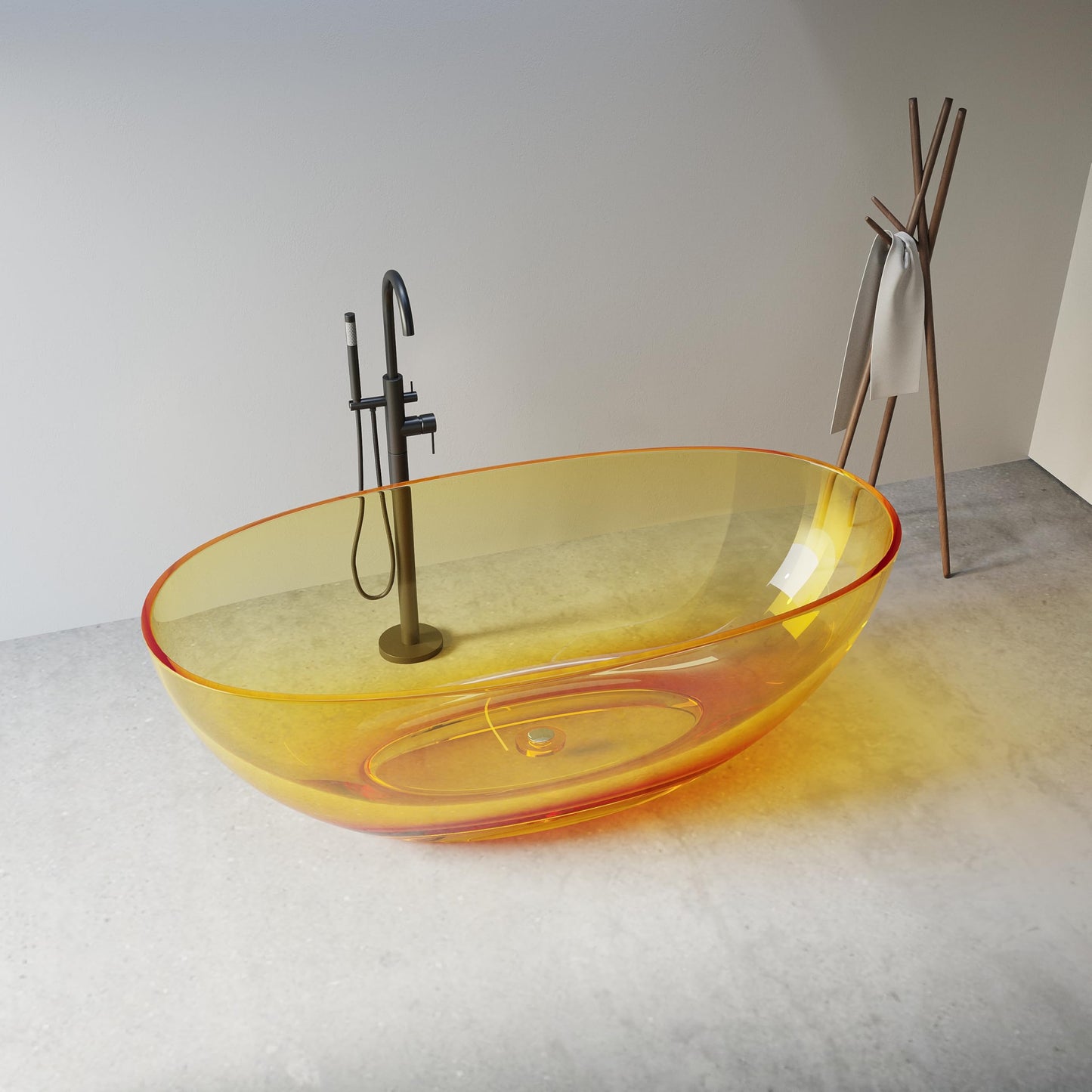 71" Stone Bathtub - Grey