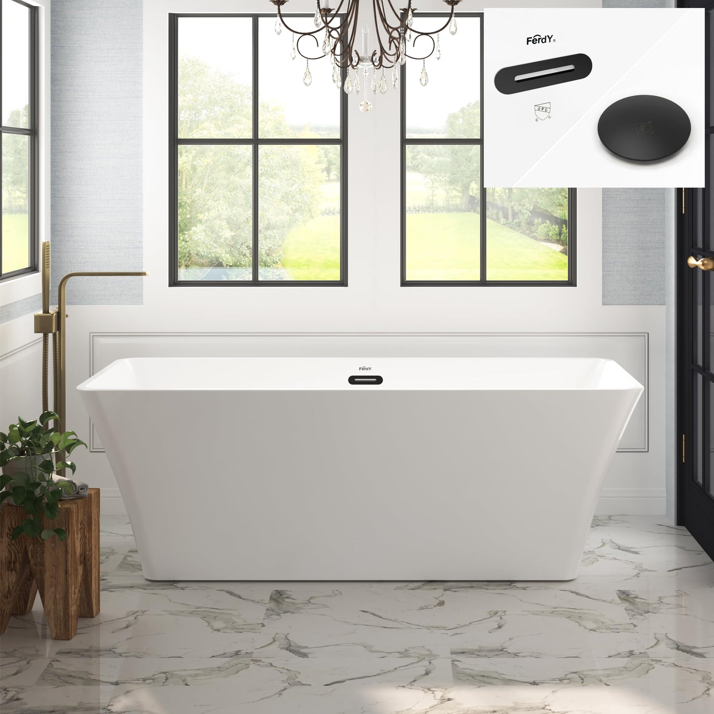 67" FerdY Maui Acrylic Tub