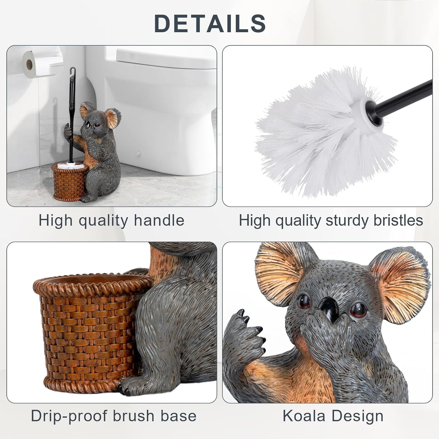 Koala Toilet Brush Set – Durable