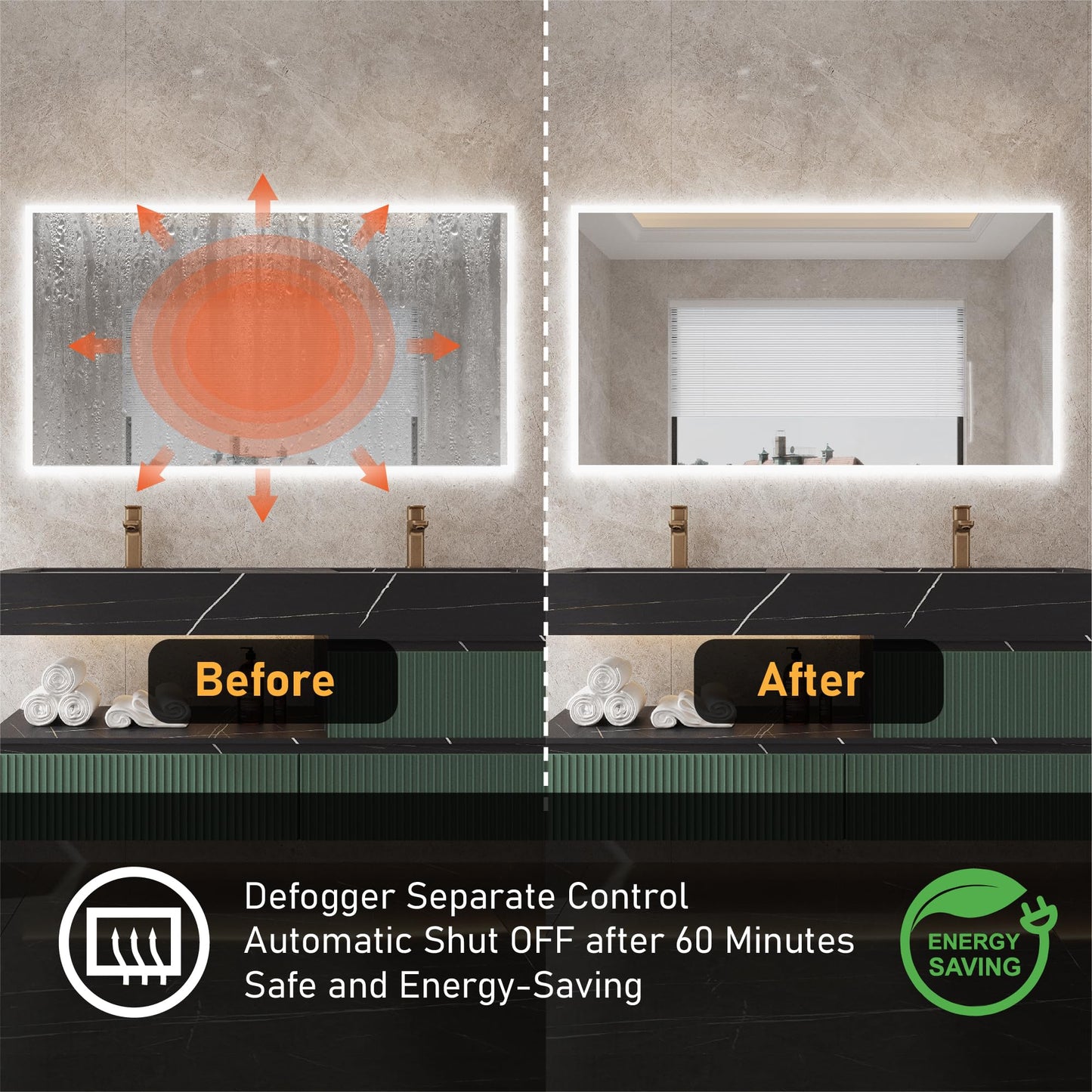 WELLFOR LED Mirror – Anti-Fog