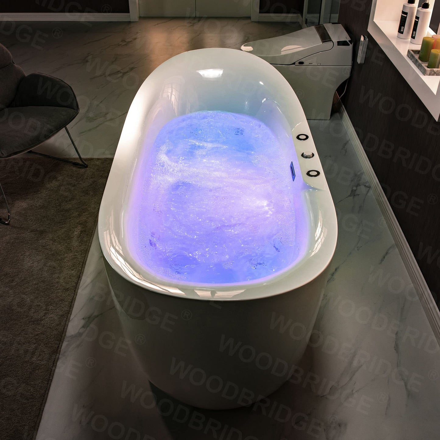 72" WOODBRIDGE Whirlpool Tub