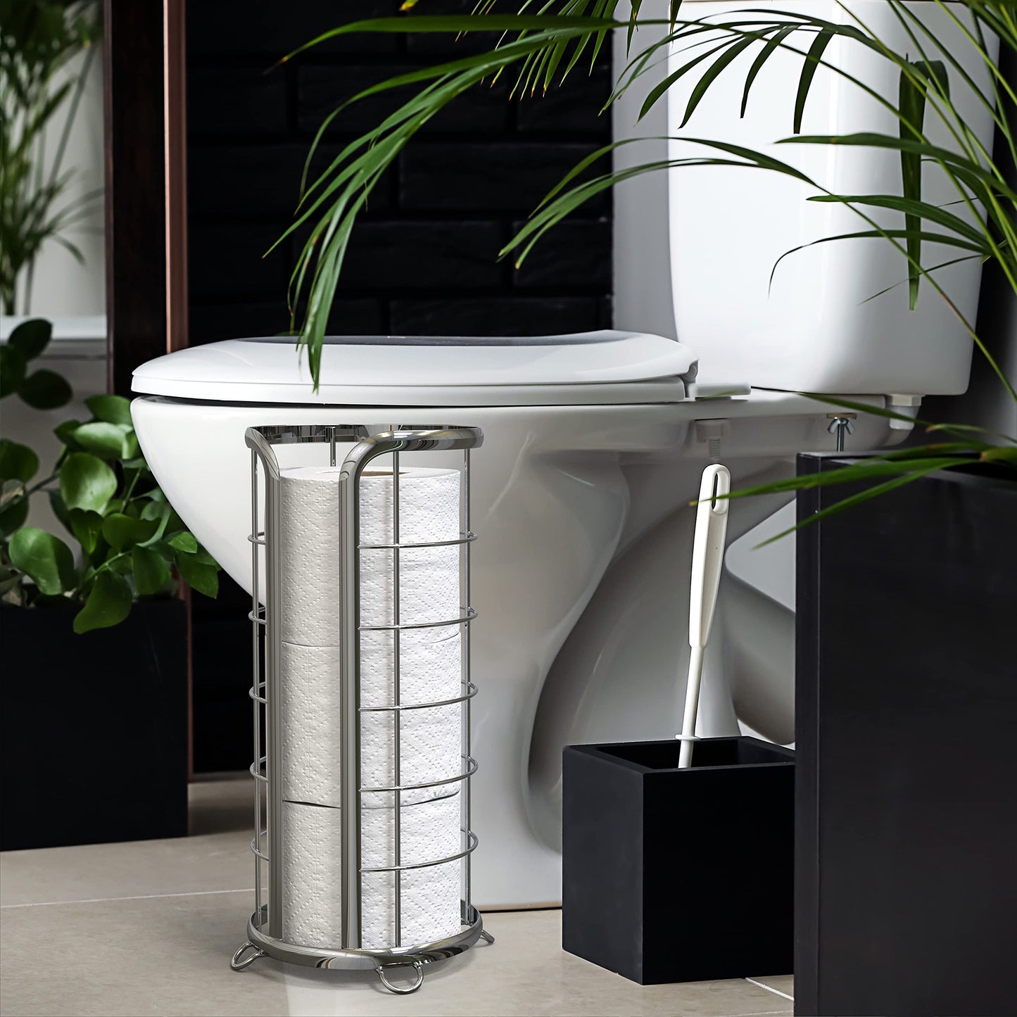 BROOKSTONE Chrome Toilet Paper Holder