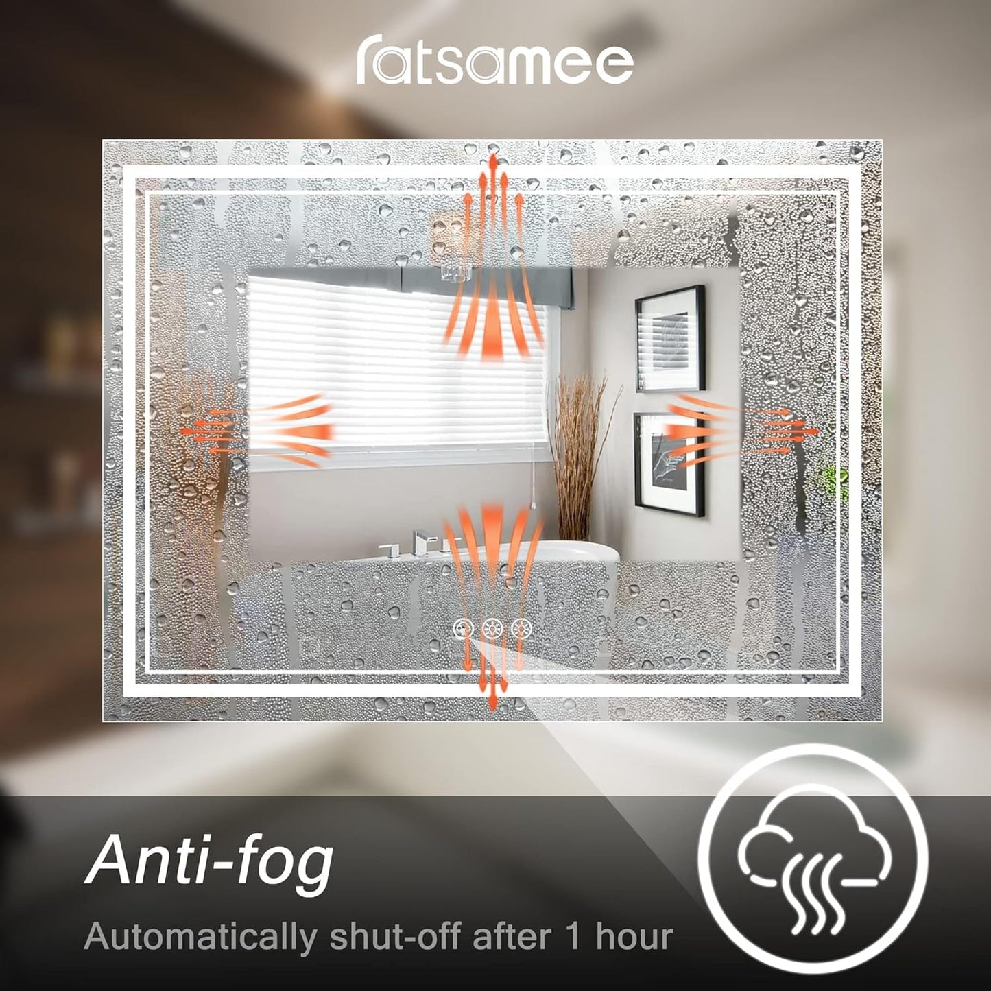 110x40" LED Bathroom Mirror