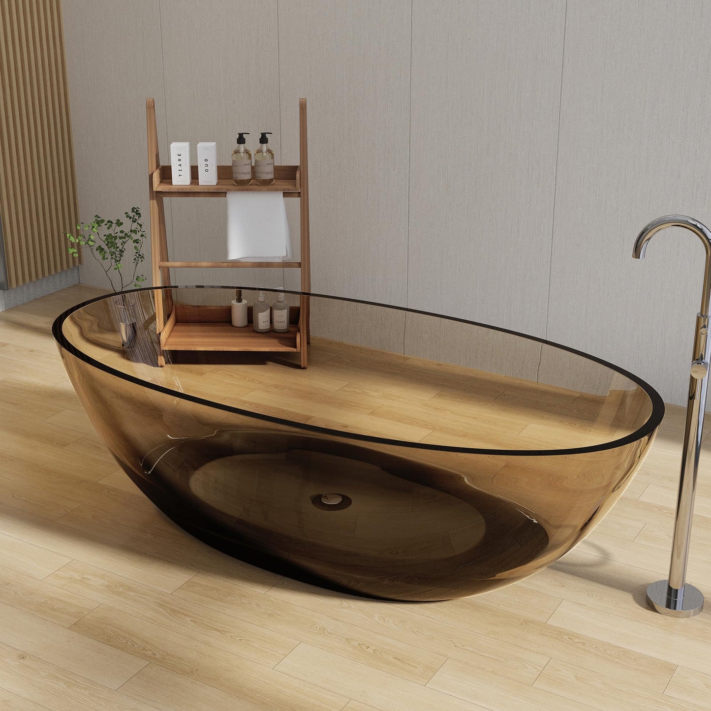 71" Stone Bathtub - Grey