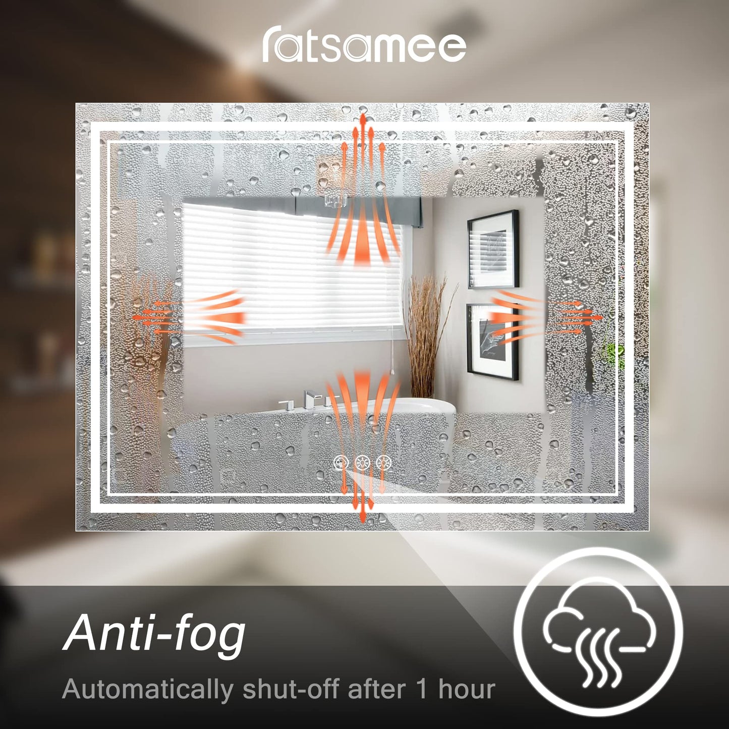 110x40" LED Bathroom Mirror