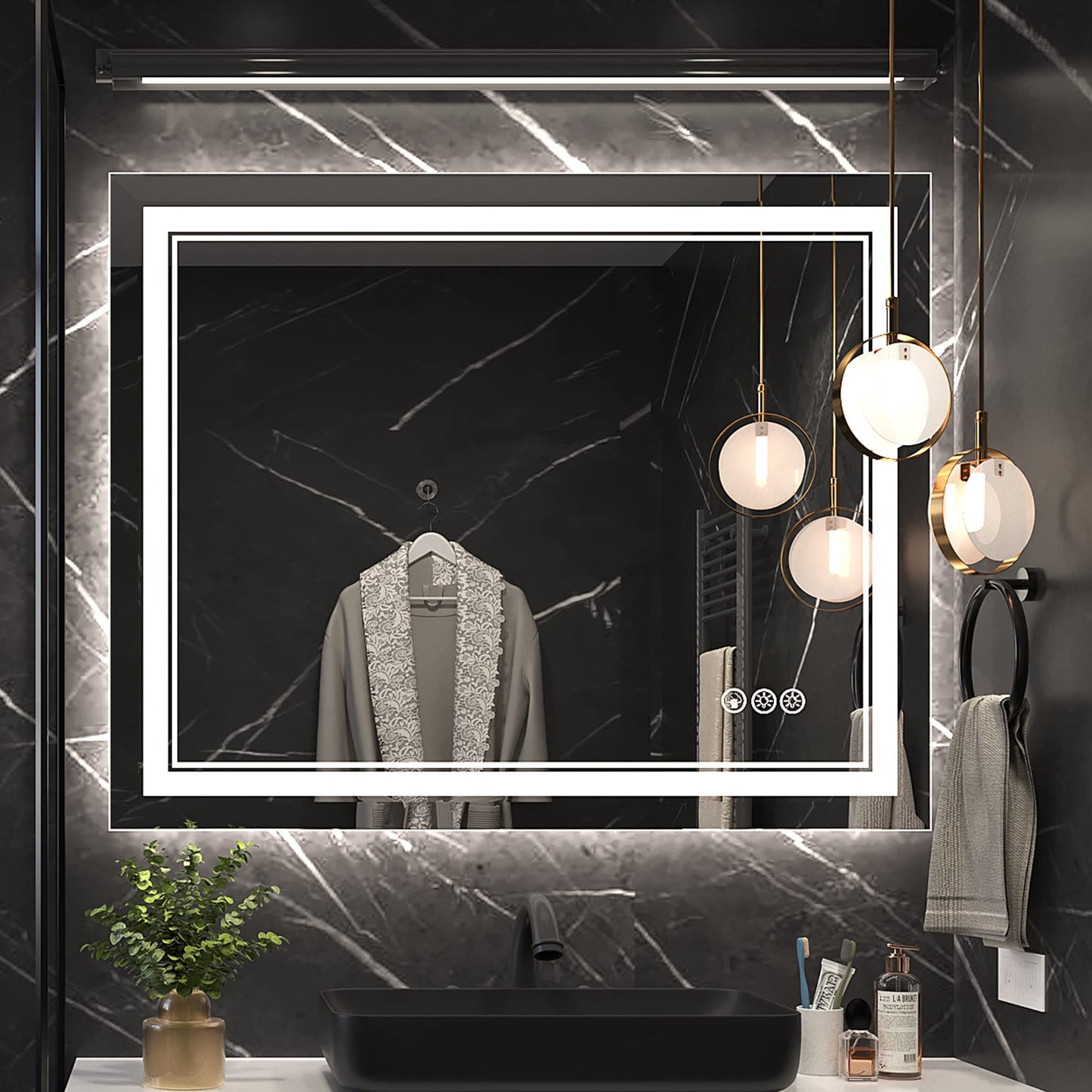 110x40" LED Bathroom Mirror