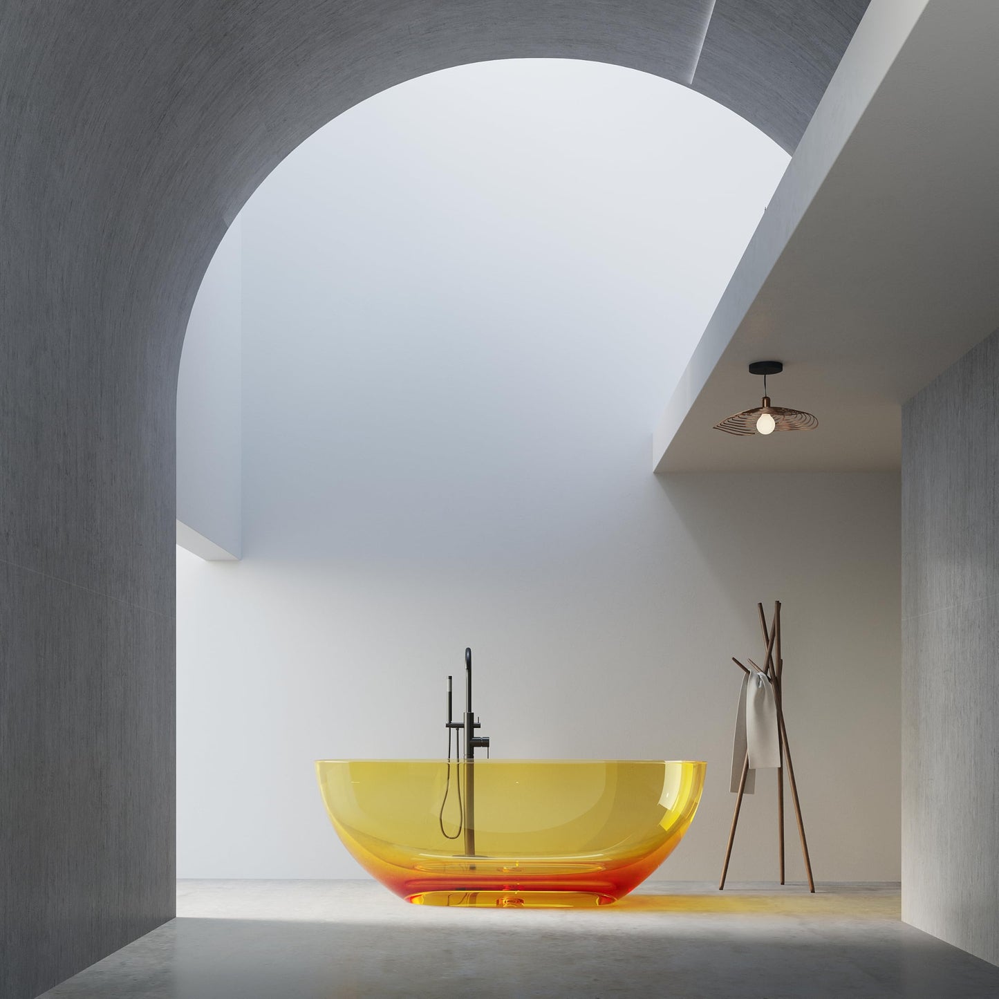 71" Stone Bathtub - Grey