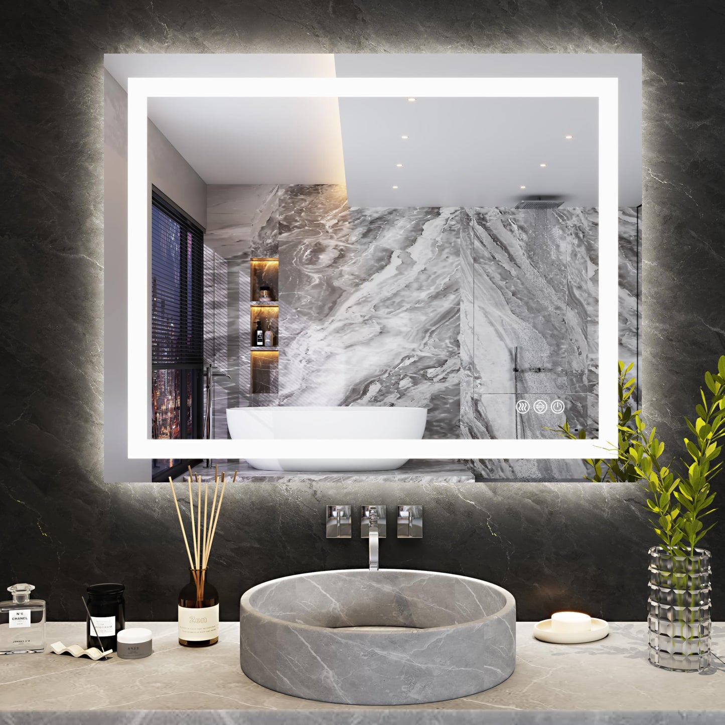 Antok 36x48 LED Bathroom Mirror